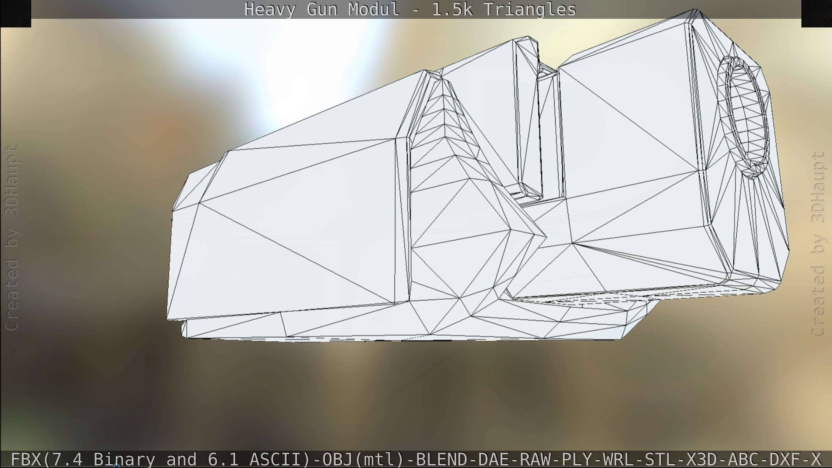 Heavy Gun Modul Animated Low-poly 3D model_117