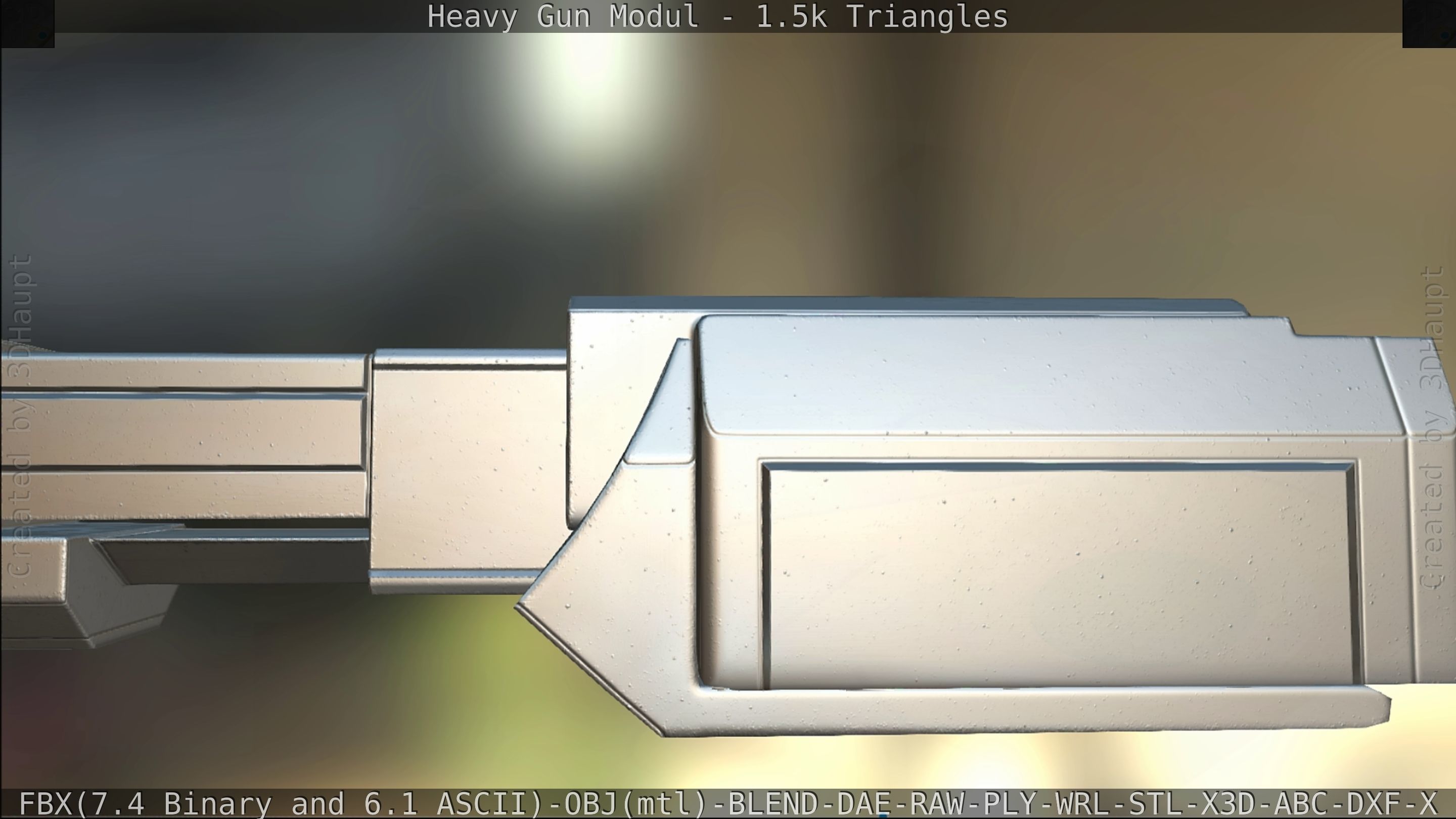 Heavy Gun Modul Animated Low-poly 3D model_250