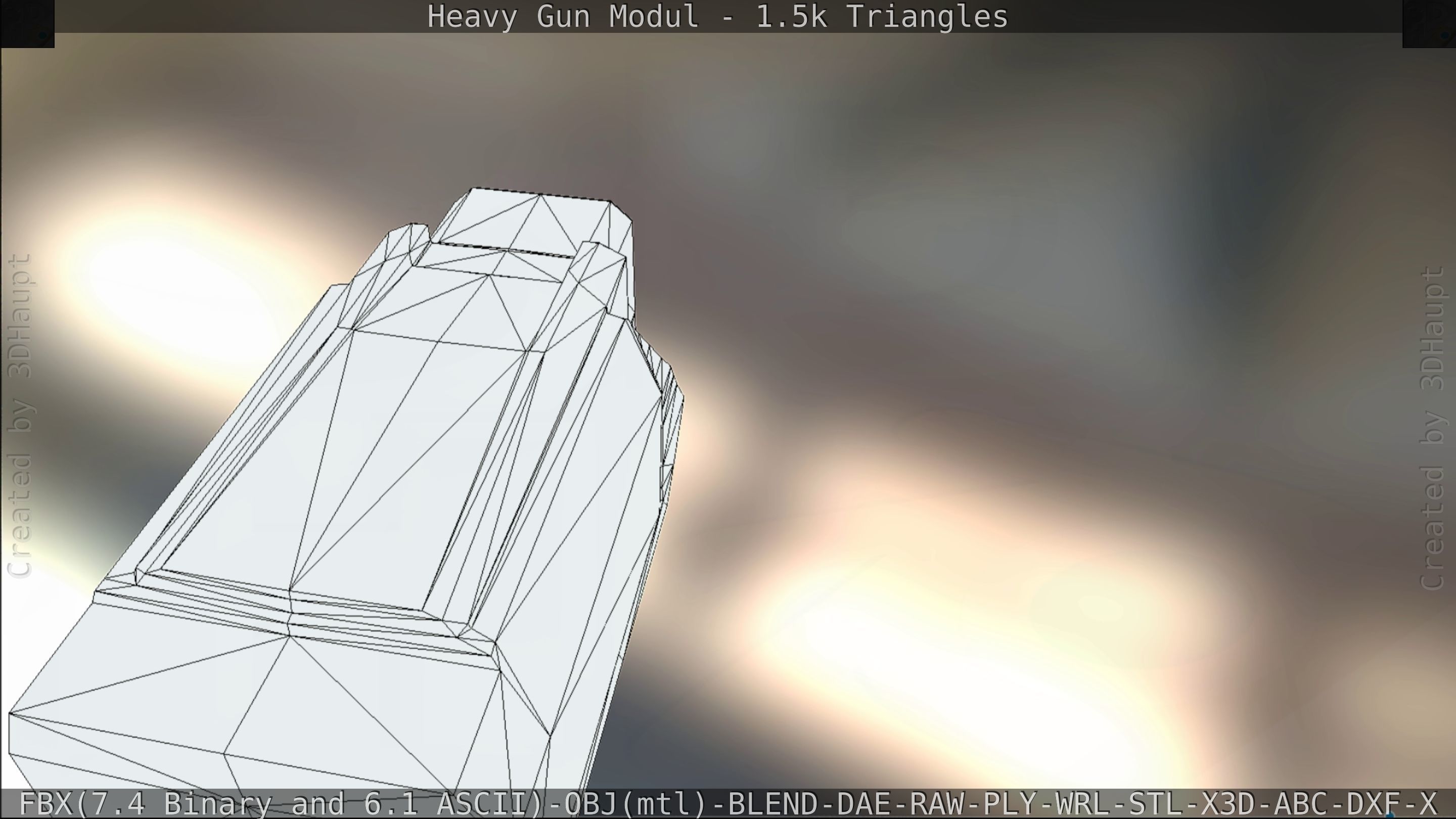 Heavy Gun Modul Animated Low-poly 3D model_110