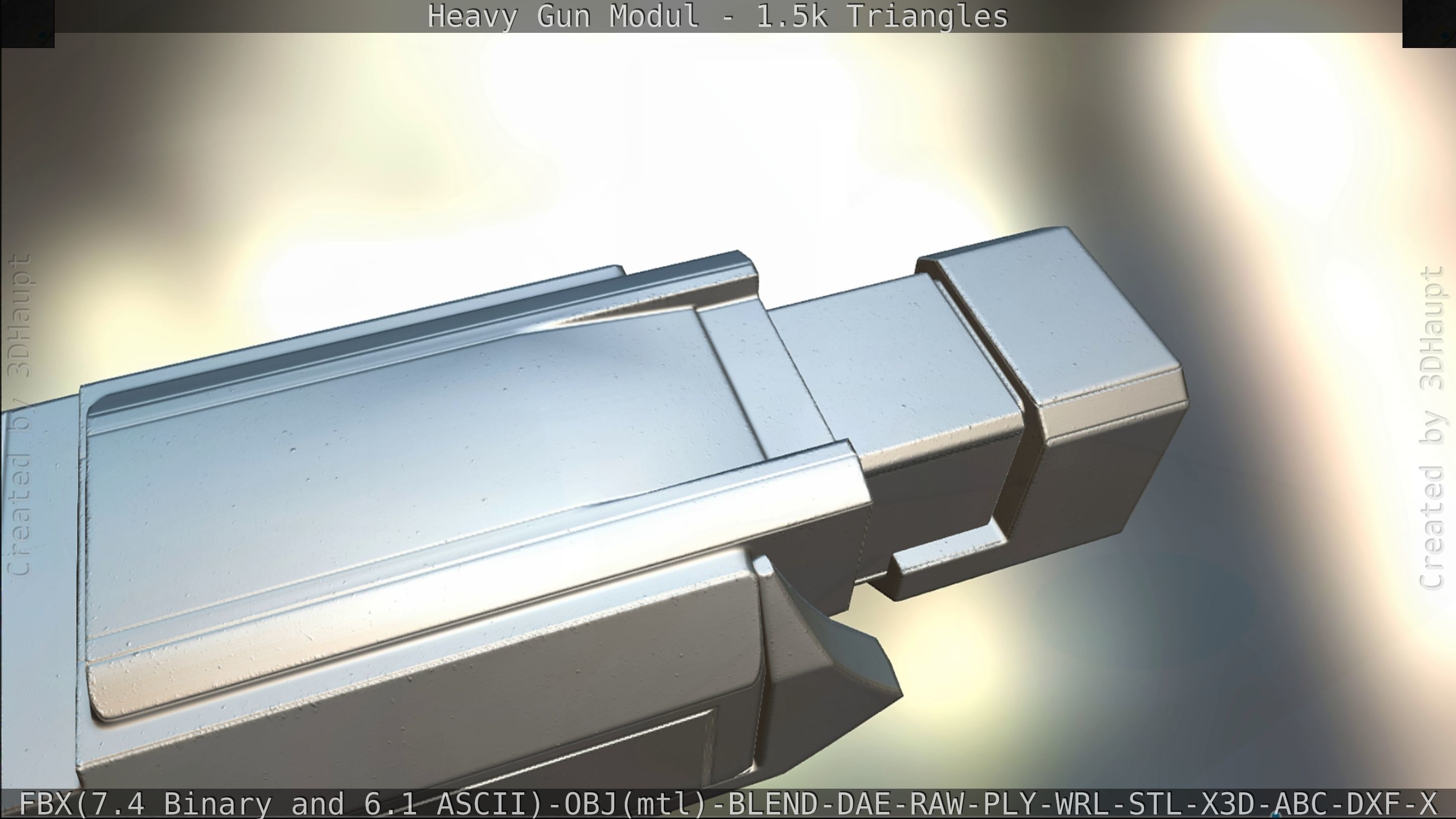 Heavy Gun Modul Animated Low-poly 3D model_256