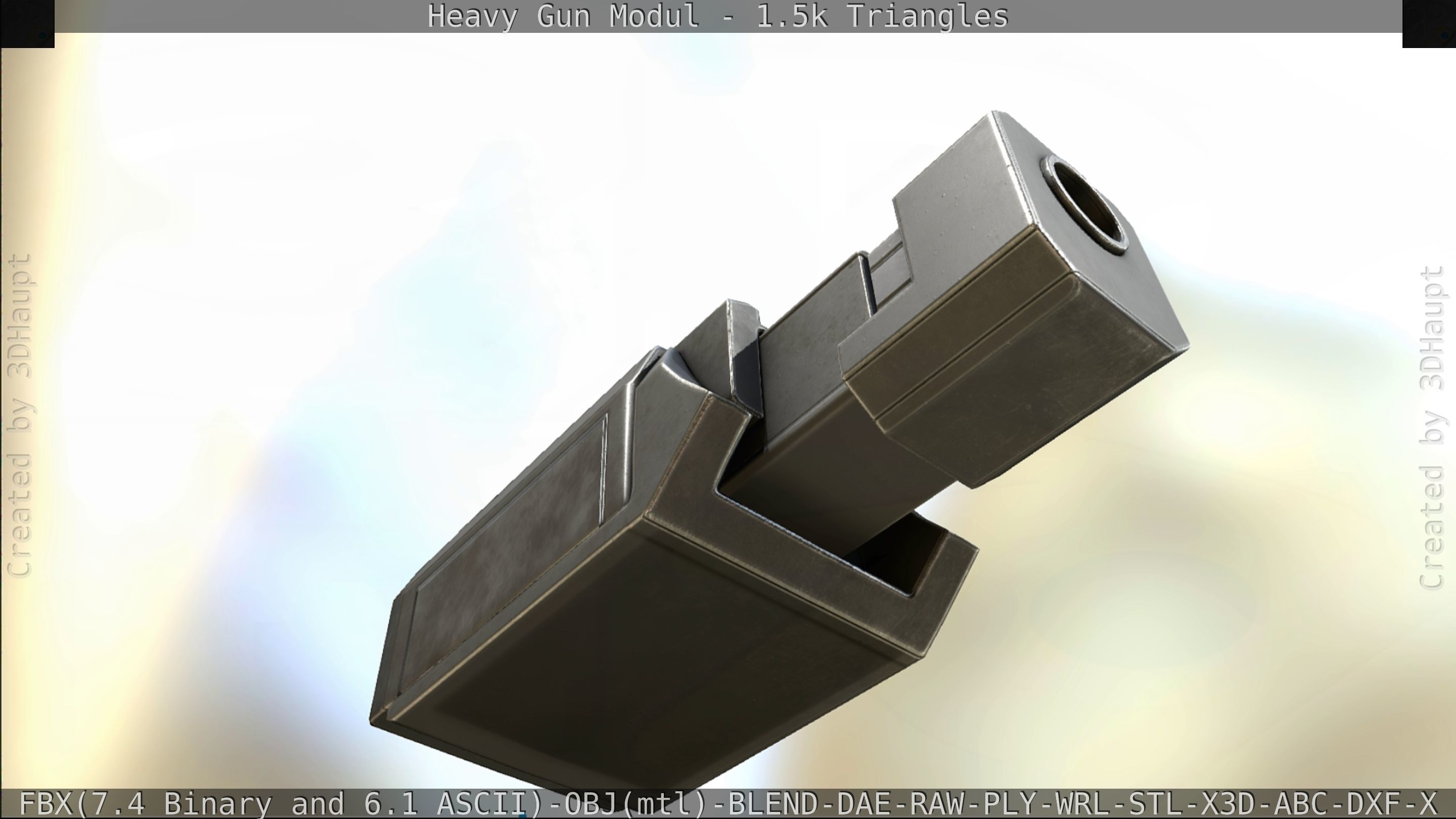 Heavy Gun Modul Animated Low-poly 3D model_342