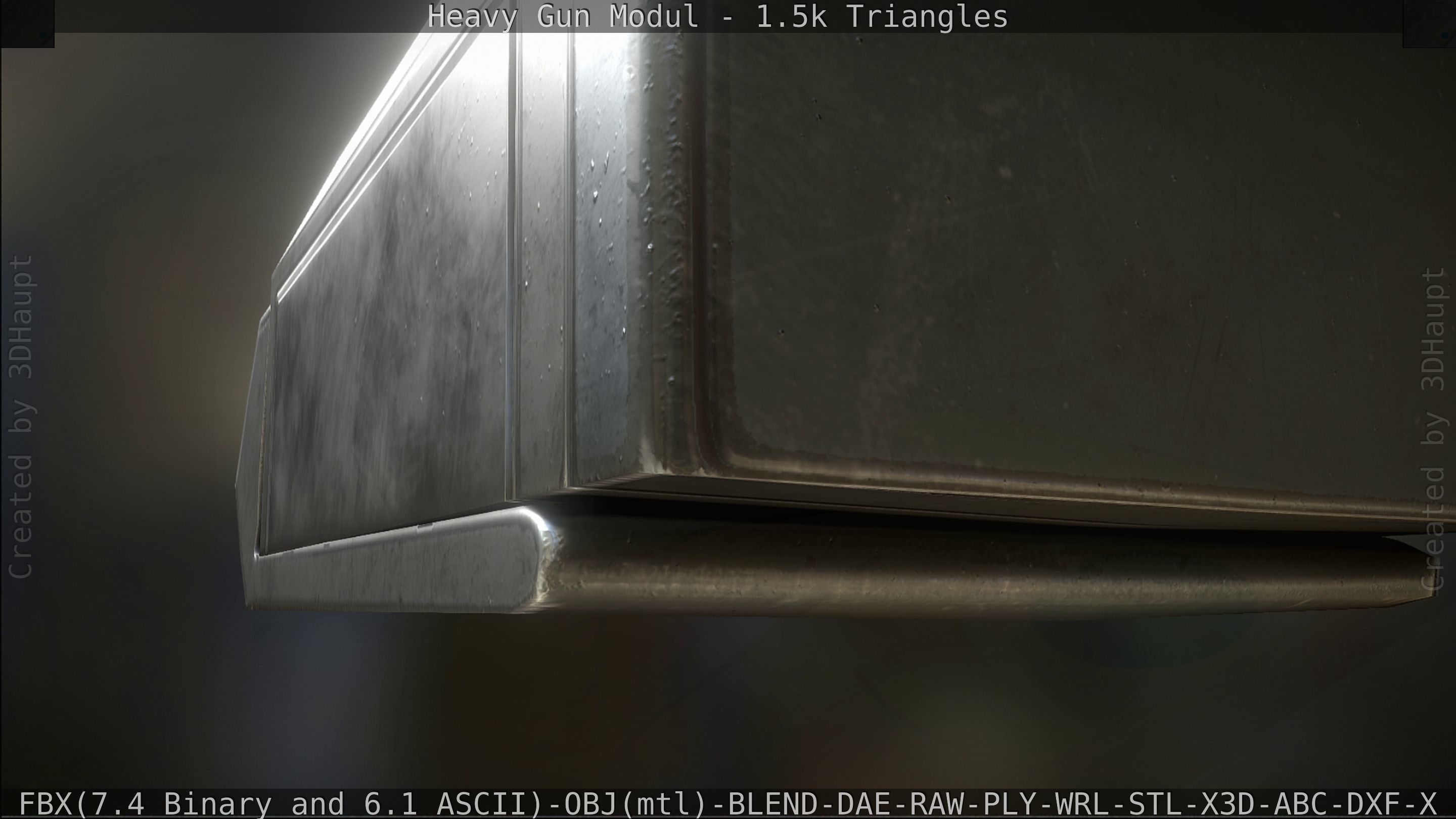 Heavy Gun Modul Animated Low-poly 3D model_89