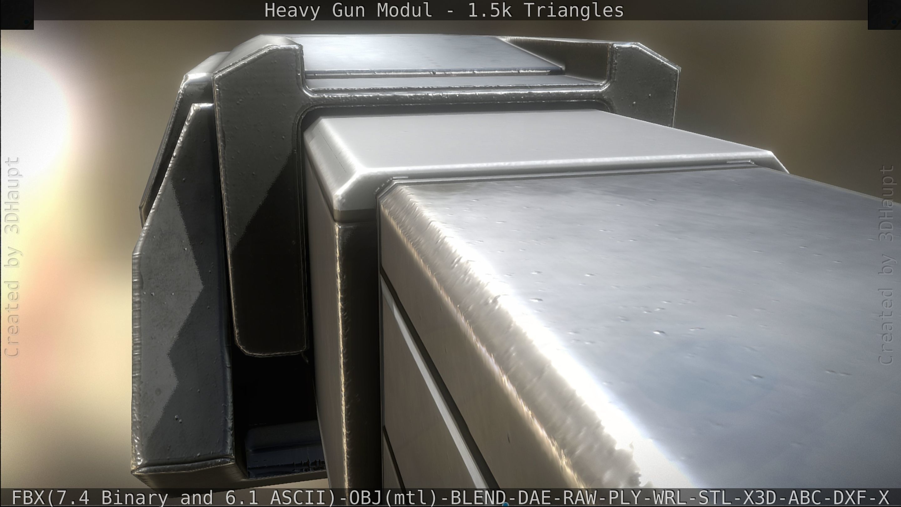 Heavy Gun Modul Animated Low-poly 3D model_55