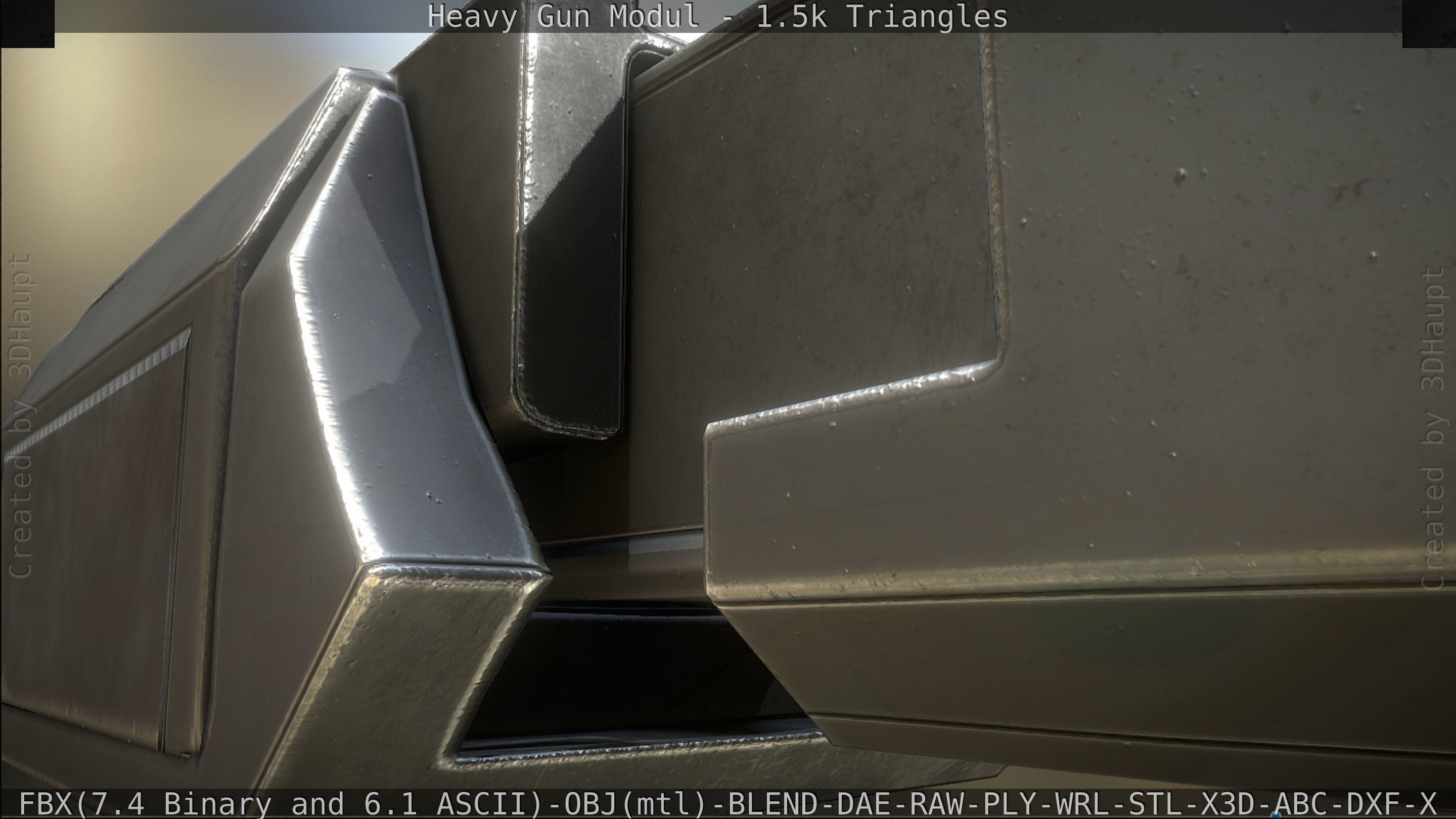 Heavy Gun Modul Animated Low-poly 3D model_62