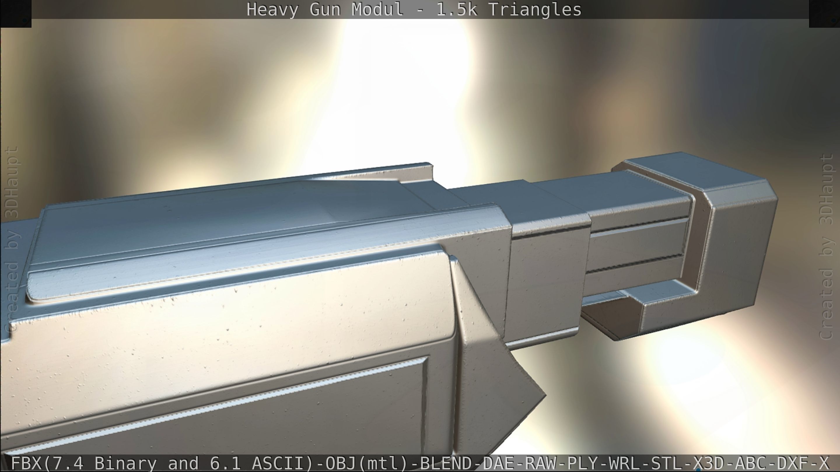 Heavy Gun Modul Animated Low-poly 3D model_255