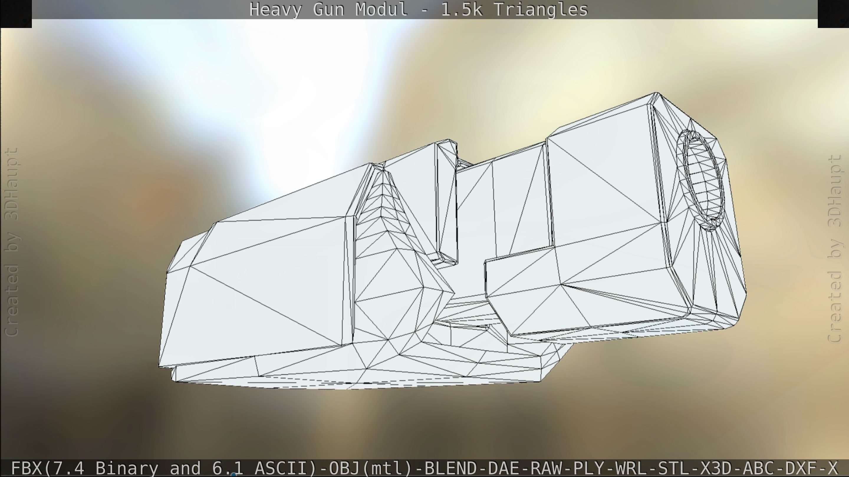 Heavy Gun Modul Animated Low-poly 3D model_120