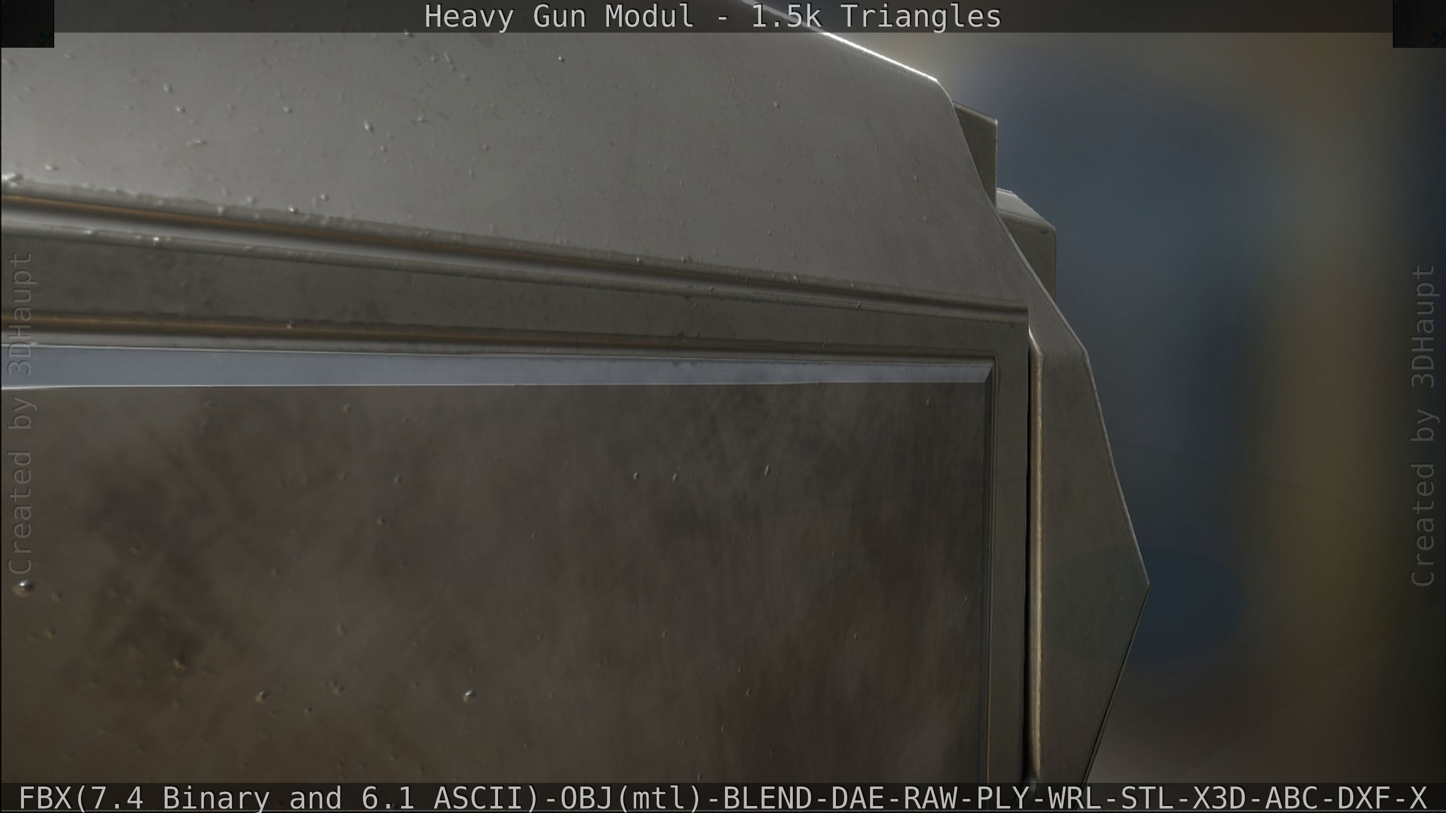 Heavy Gun Modul Animated Low-poly 3D model_66