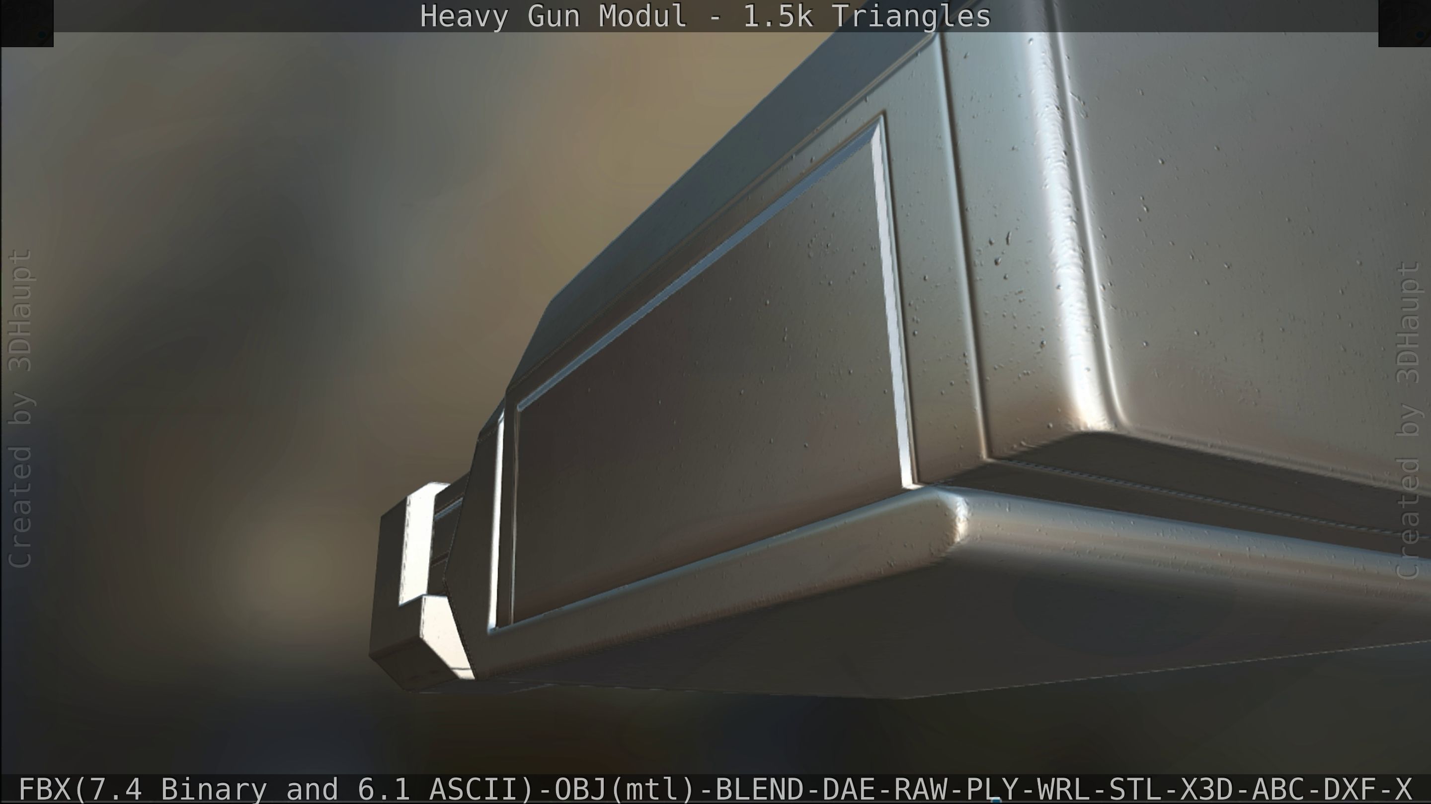 Heavy Gun Modul Animated Low-poly 3D model_252