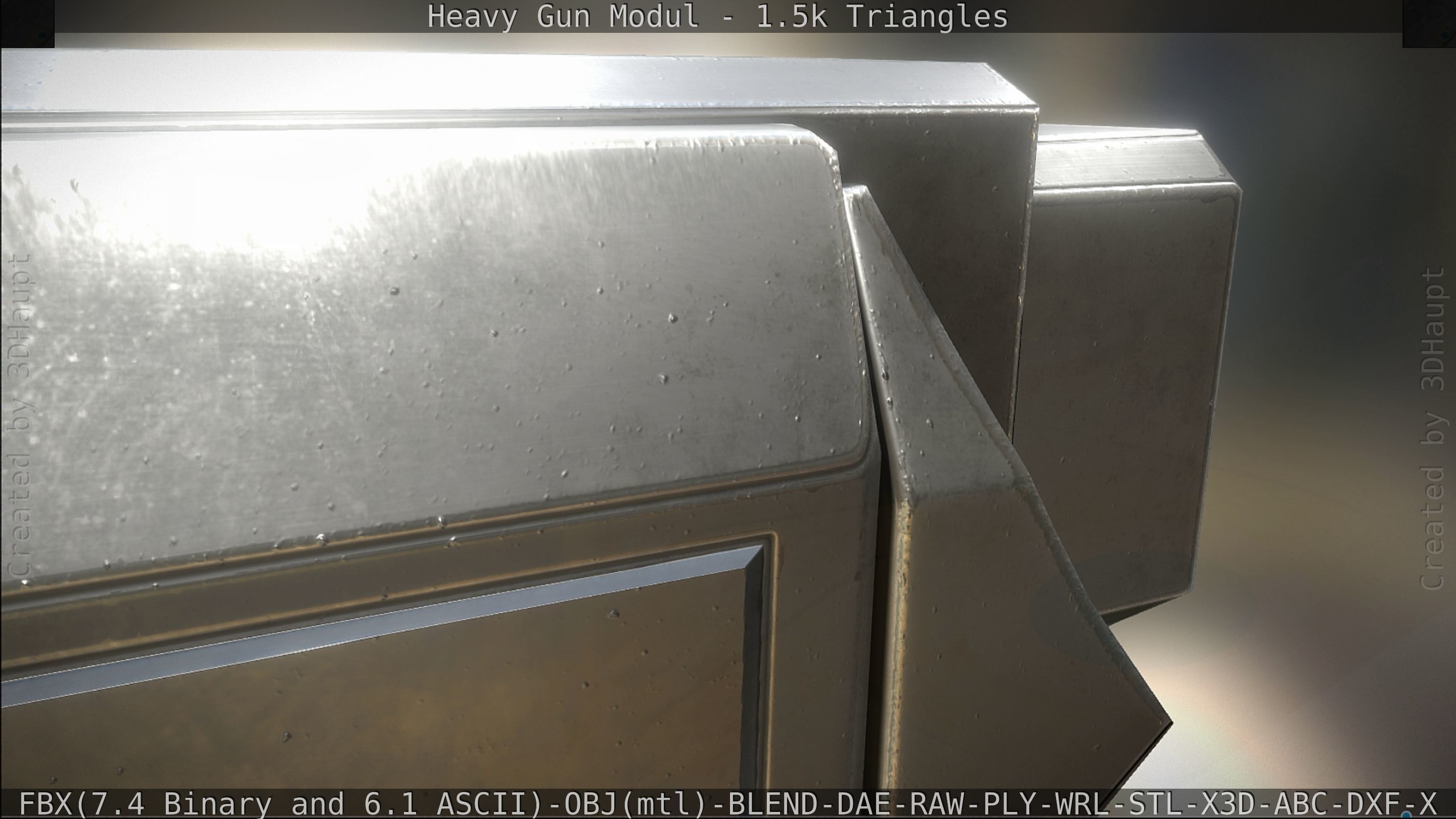 Heavy Gun Modul Animated Low-poly 3D model_64