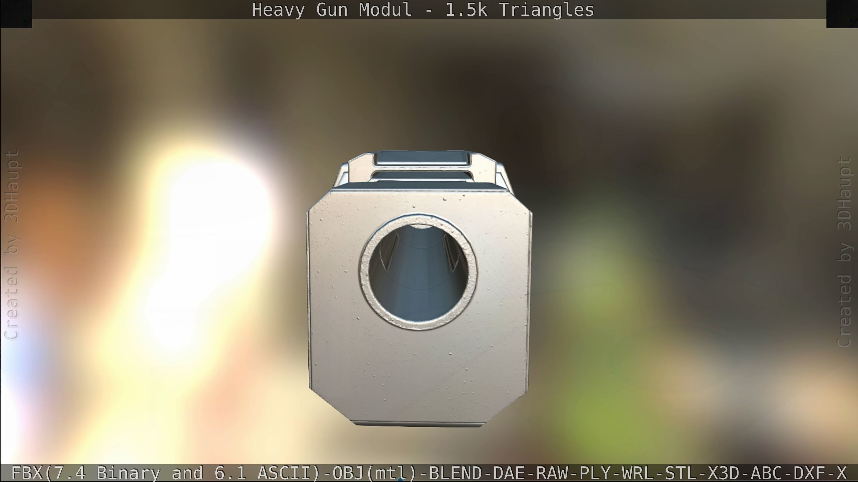 Heavy Gun Modul Animated Low-poly 3D model_272