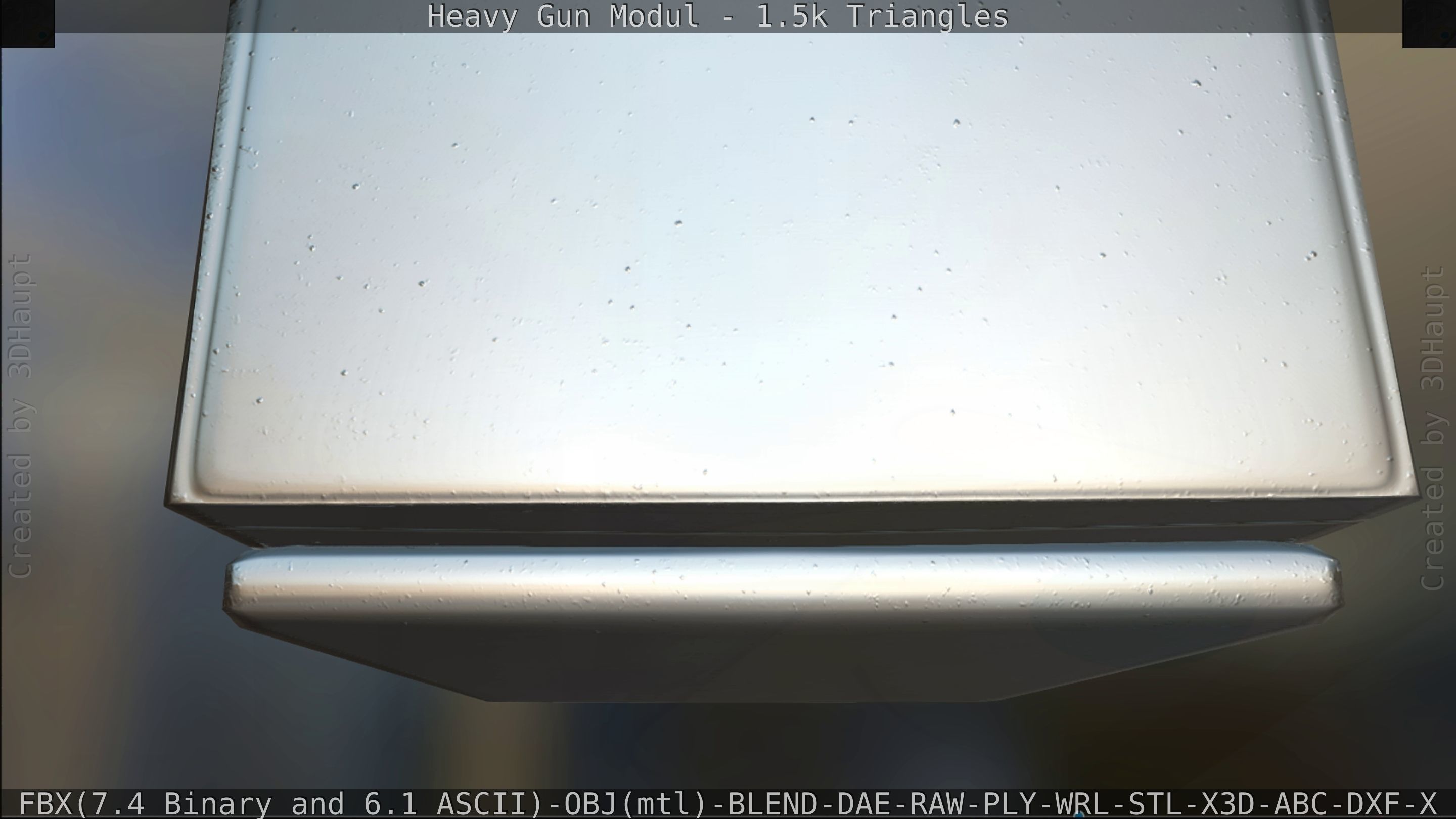 Heavy Gun Modul Animated Low-poly 3D model_253