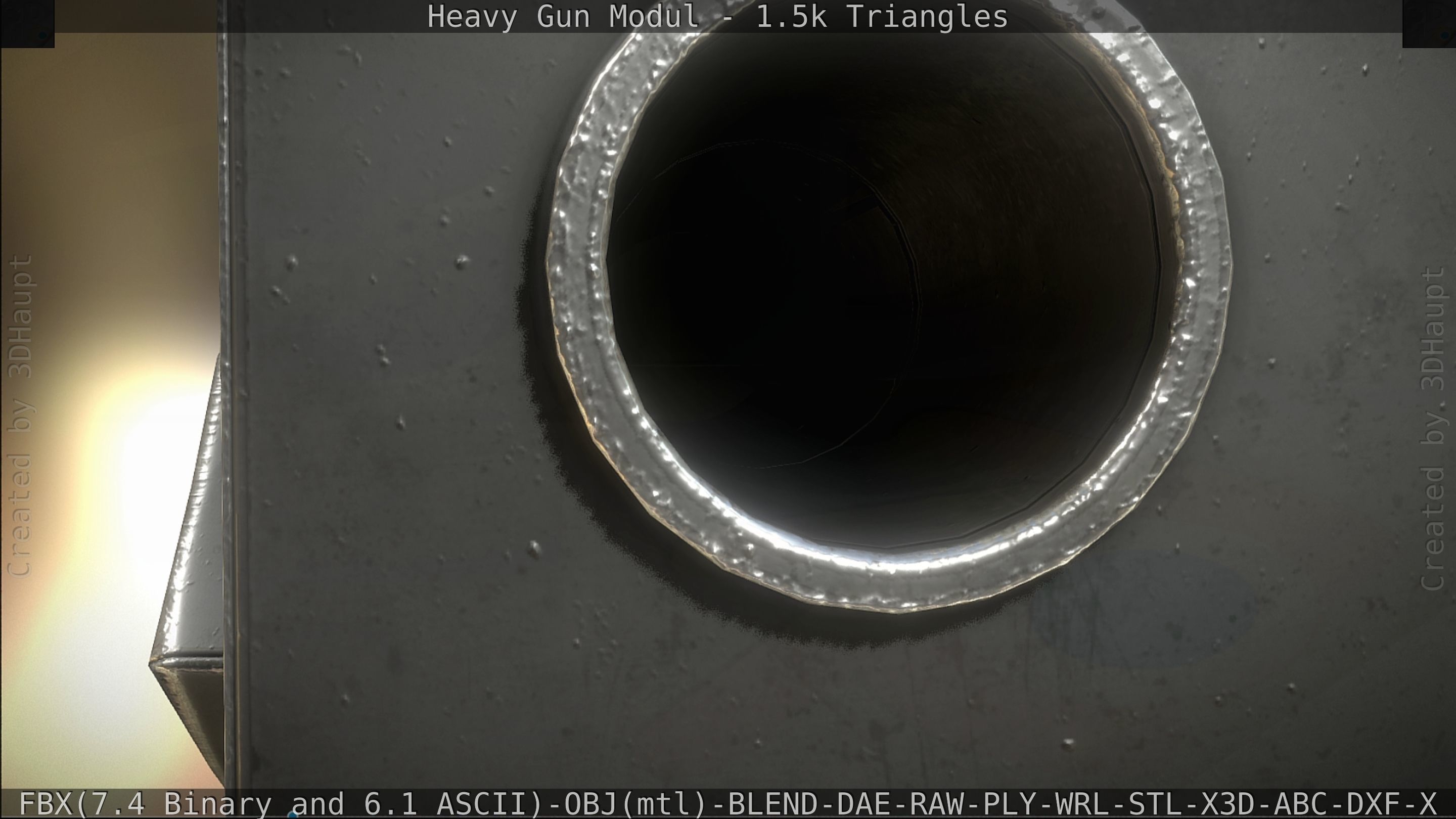 Heavy Gun Modul Animated Low-poly 3D model_48