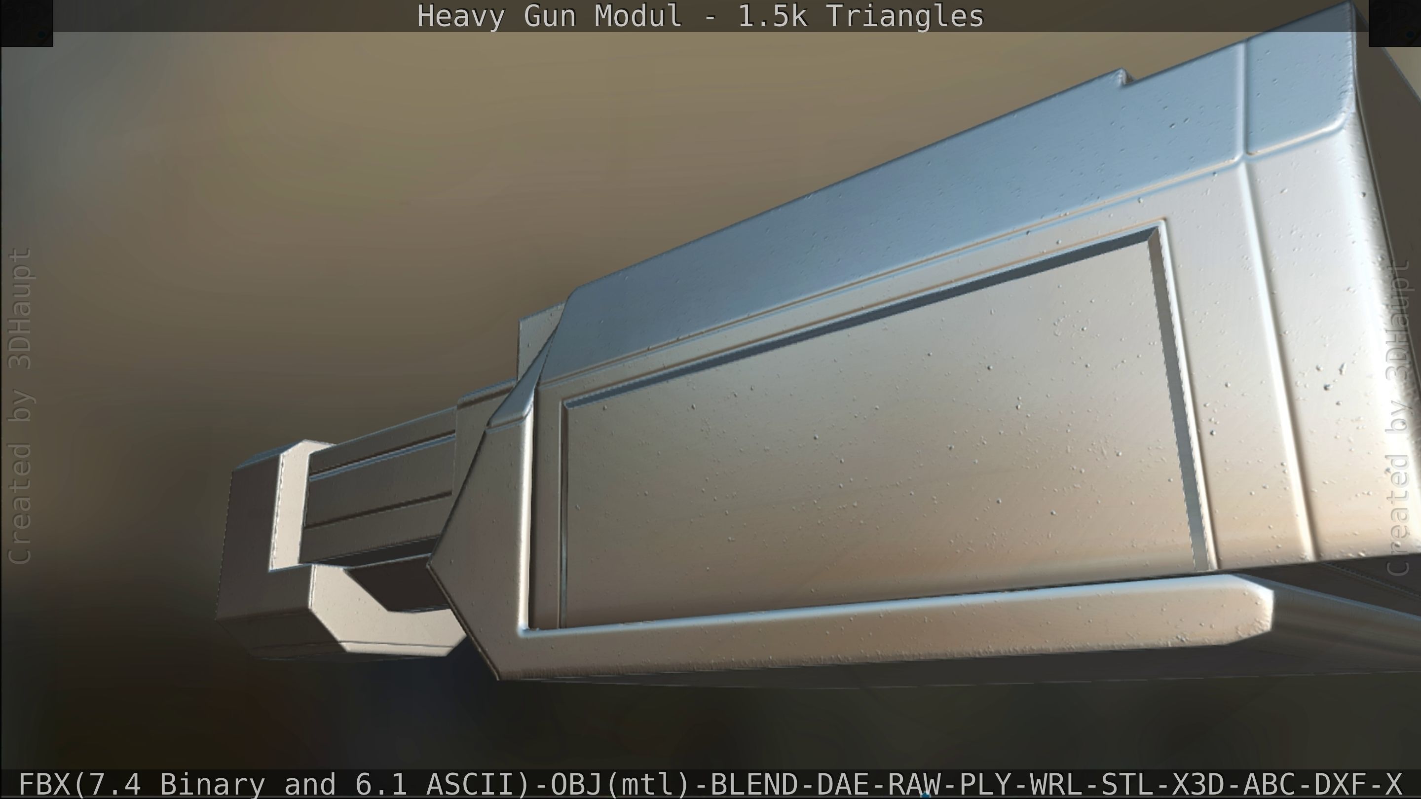 Heavy Gun Modul Animated Low-poly 3D model_251