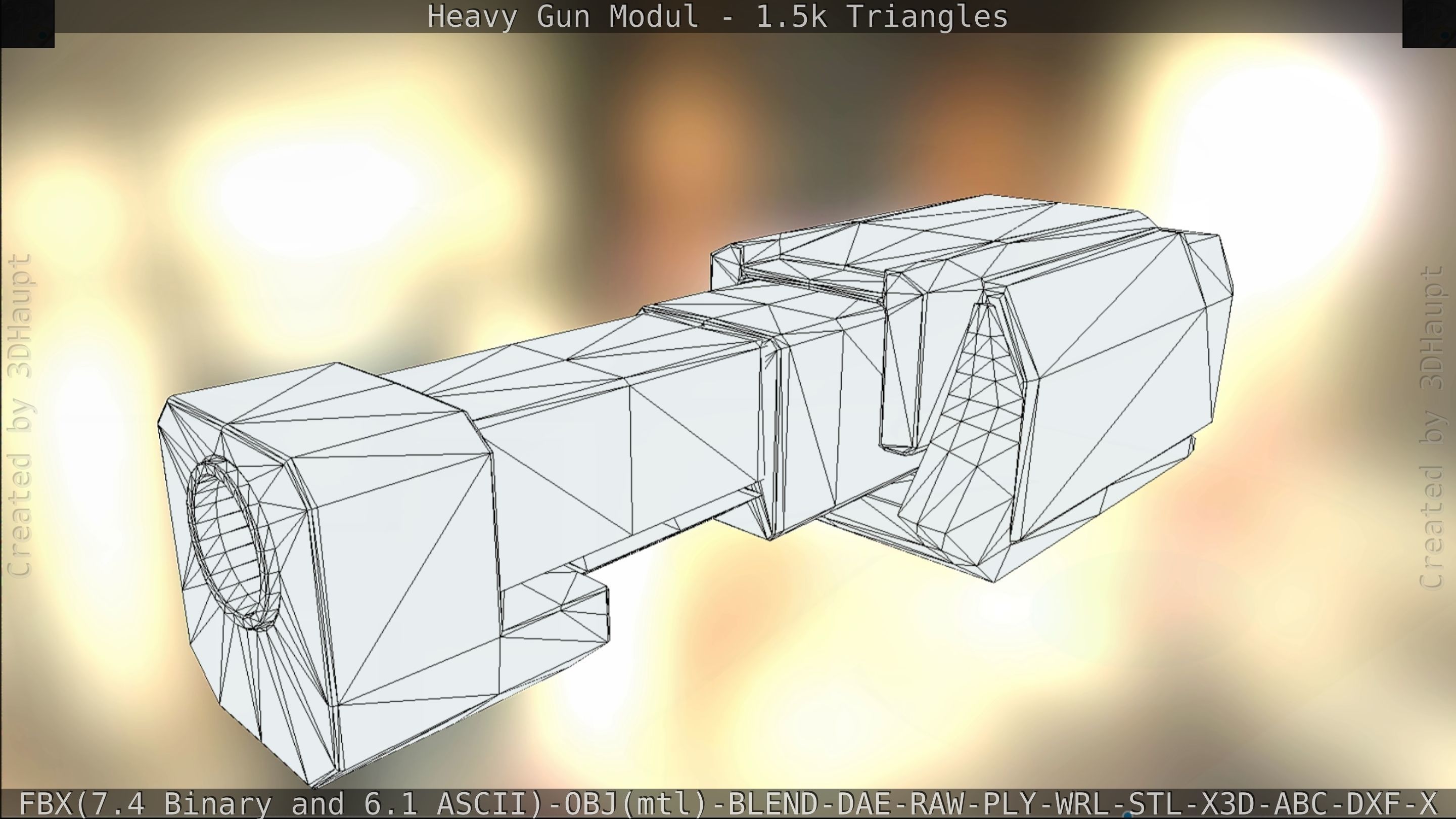 Heavy Gun Modul Animated Low-poly 3D model_106