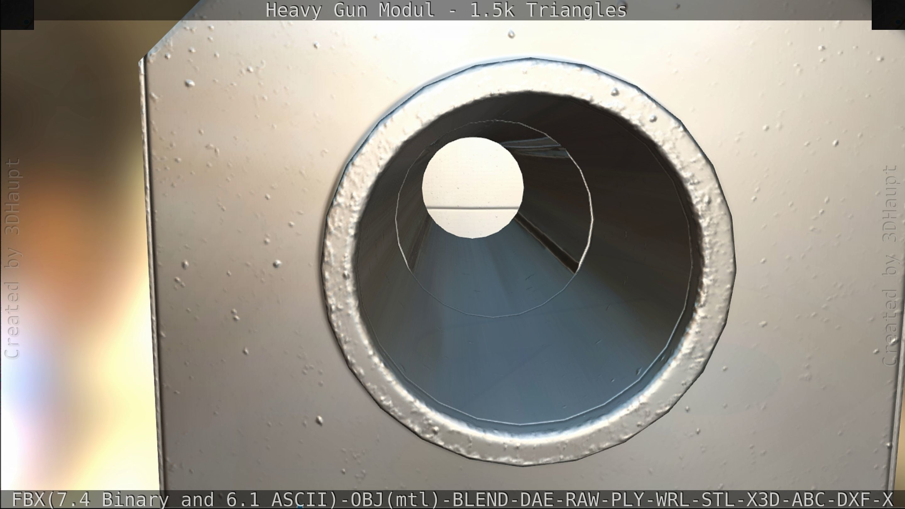 Heavy Gun Modul Animated Low-poly 3D model_269