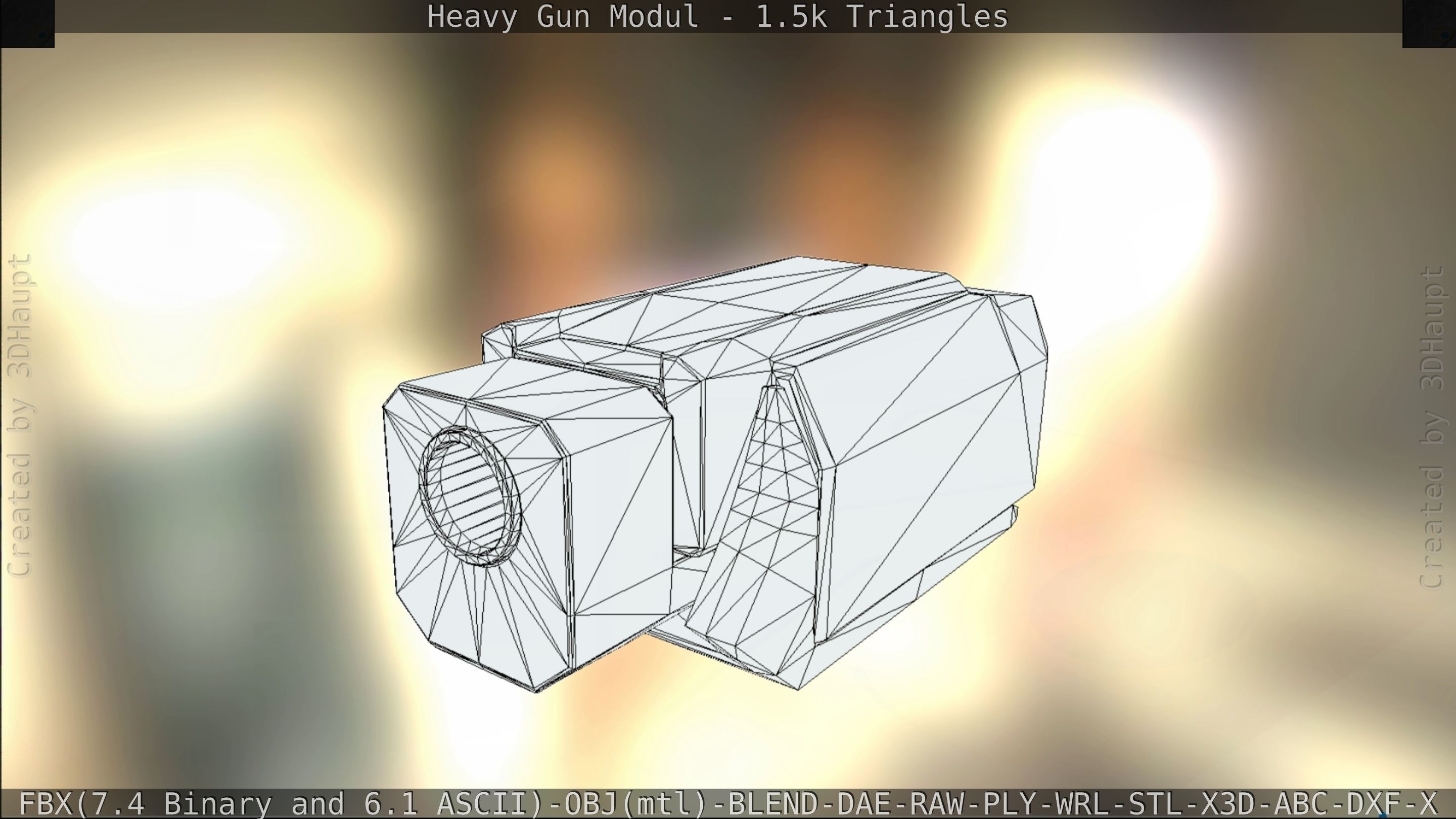 Heavy Gun Modul Animated Low-poly 3D model_137