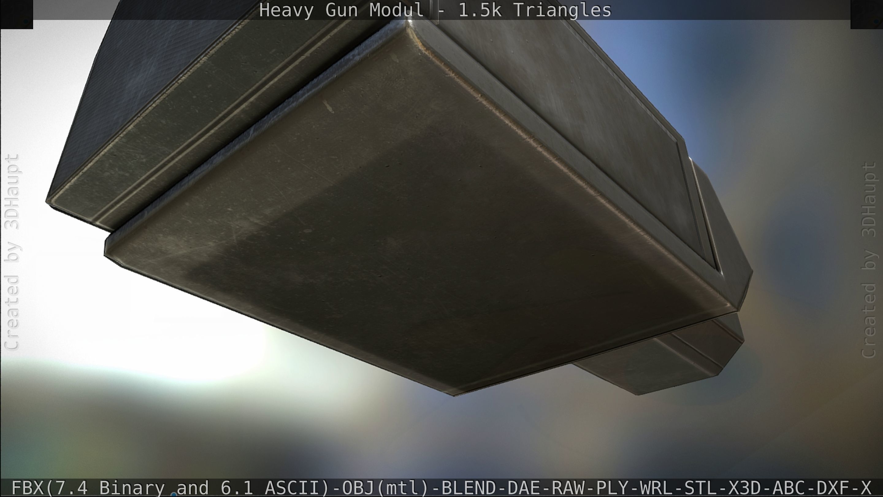 Heavy Gun Modul Animated Low-poly 3D model_70