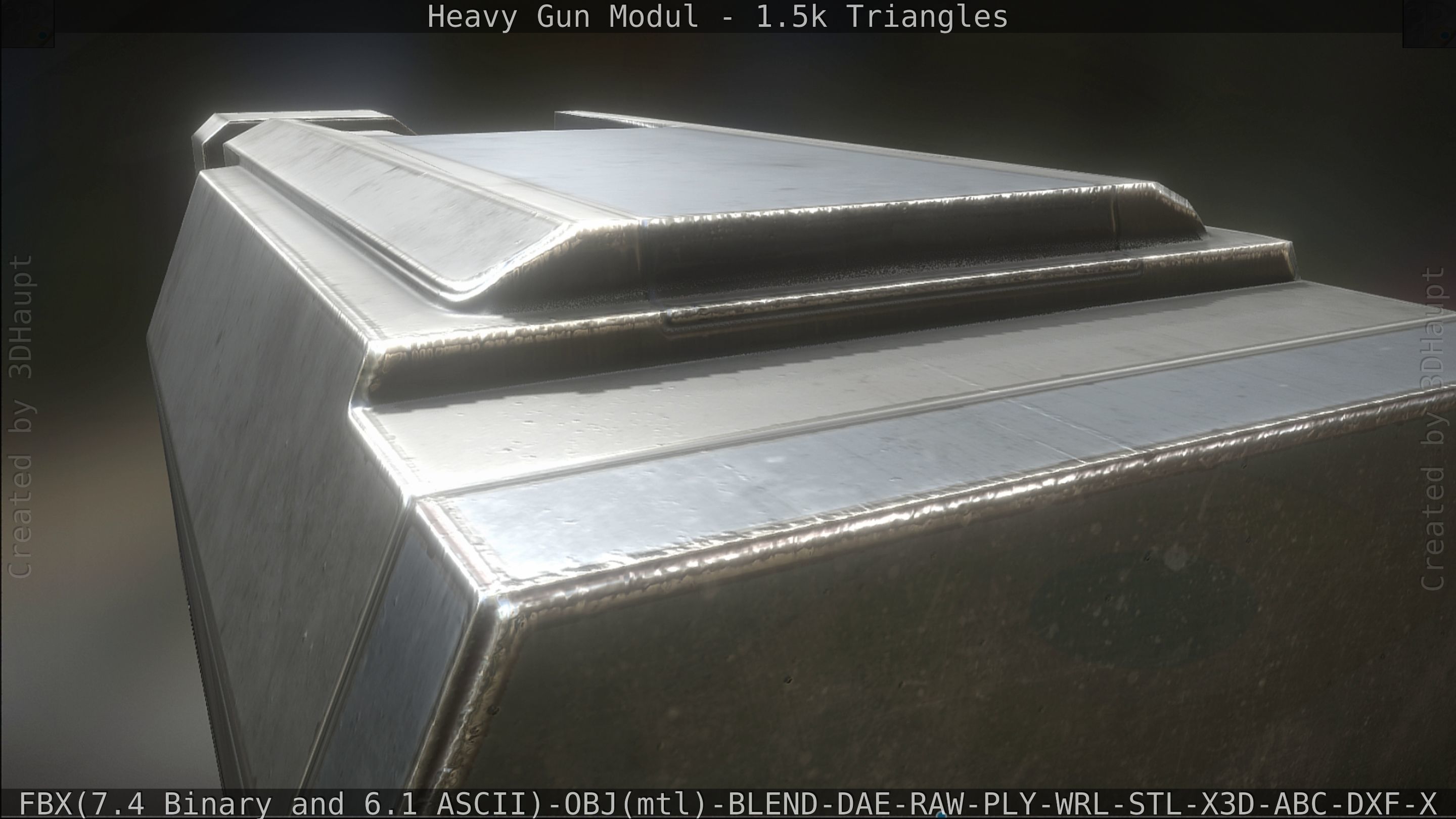 Heavy Gun Modul Animated Low-poly 3D model_80
