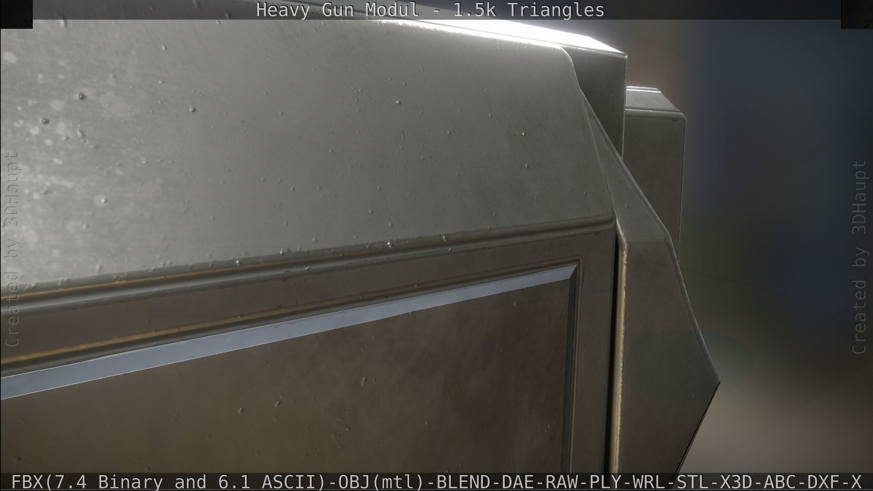 Heavy Gun Modul Animated Low-poly 3D model_65