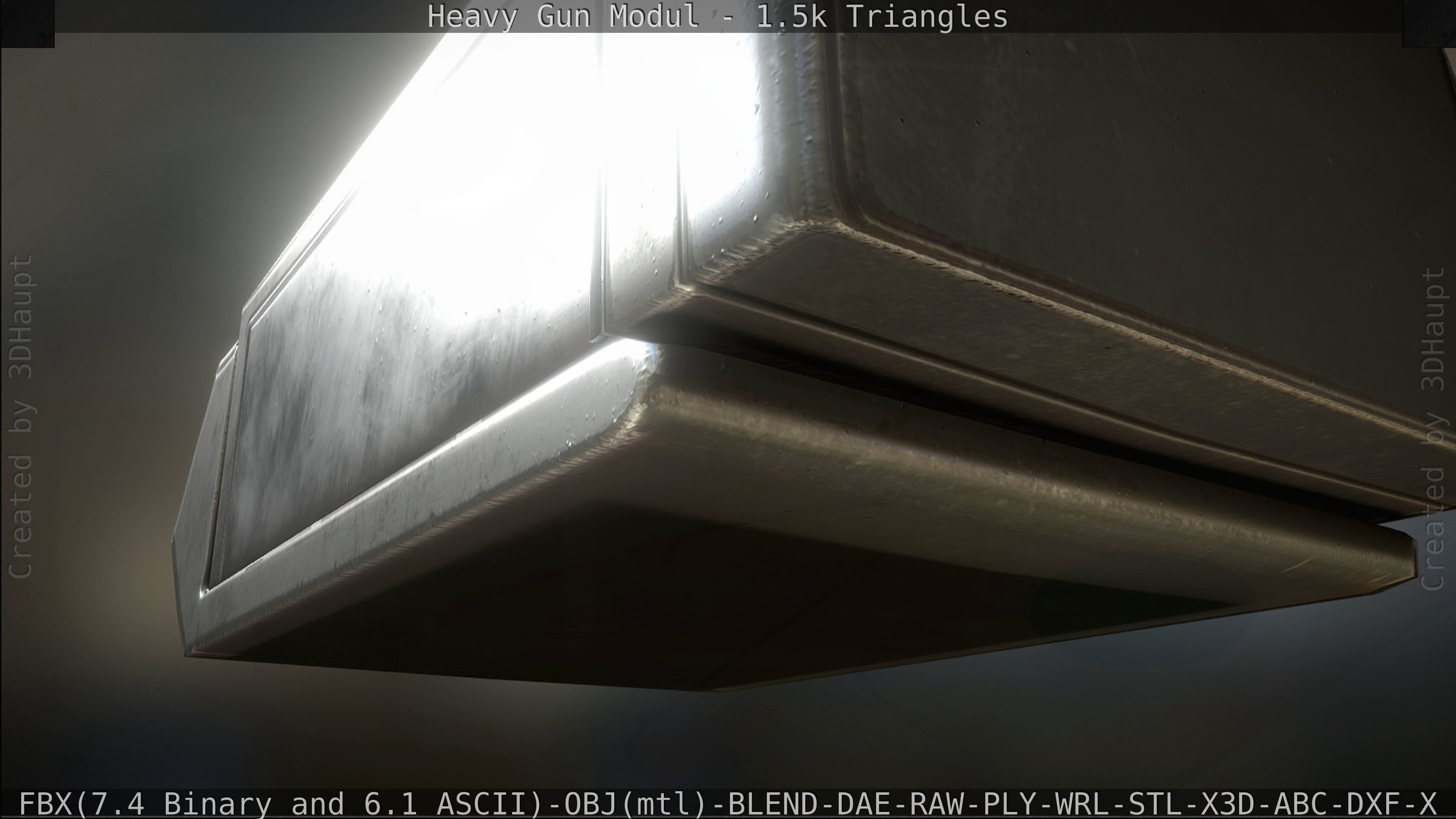 Heavy Gun Modul Animated Low-poly 3D model_88