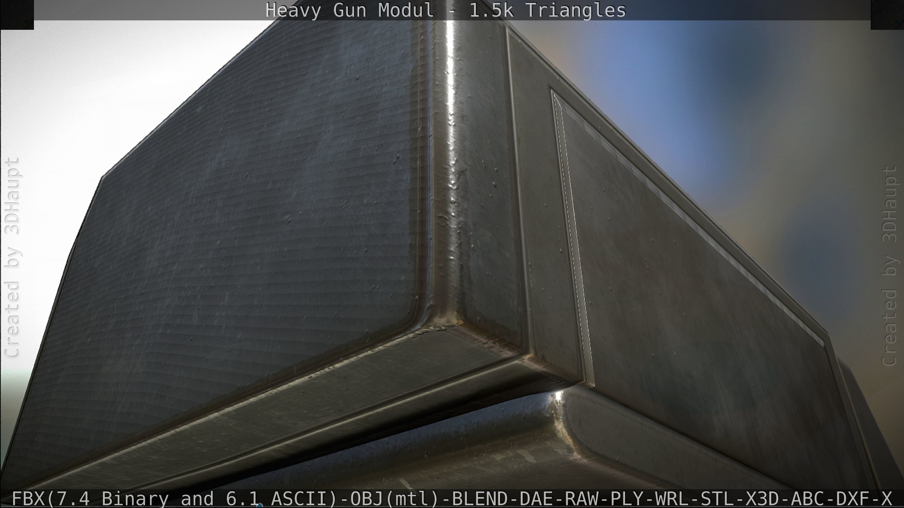 Heavy Gun Modul Animated Low-poly 3D model_72