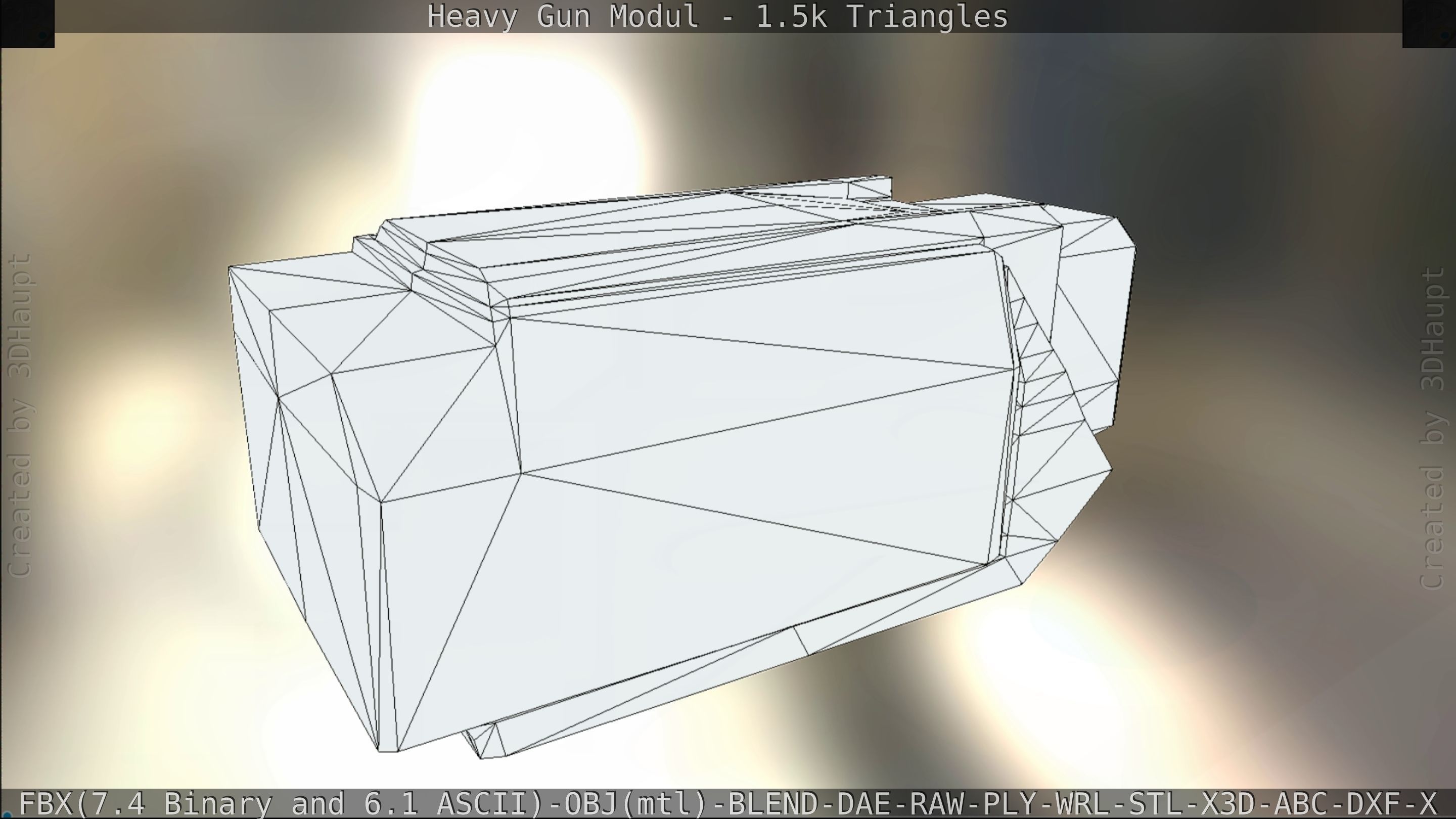Heavy Gun Modul Animated Low-poly 3D model_114