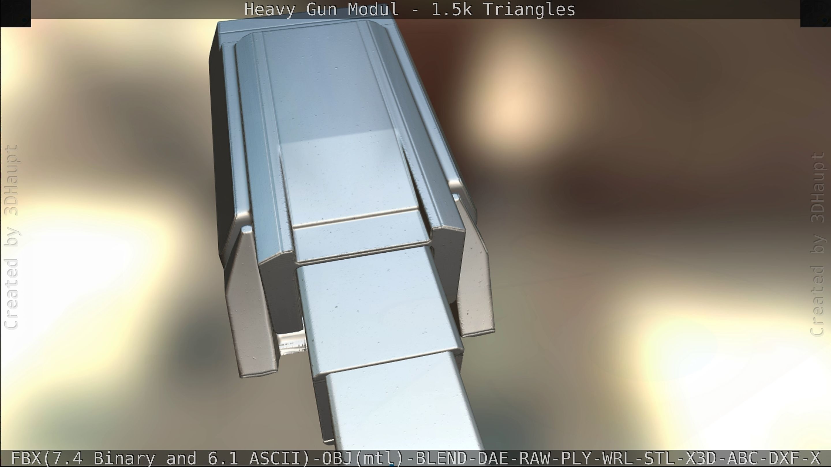 Heavy Gun Modul Animated Low-poly 3D model_248