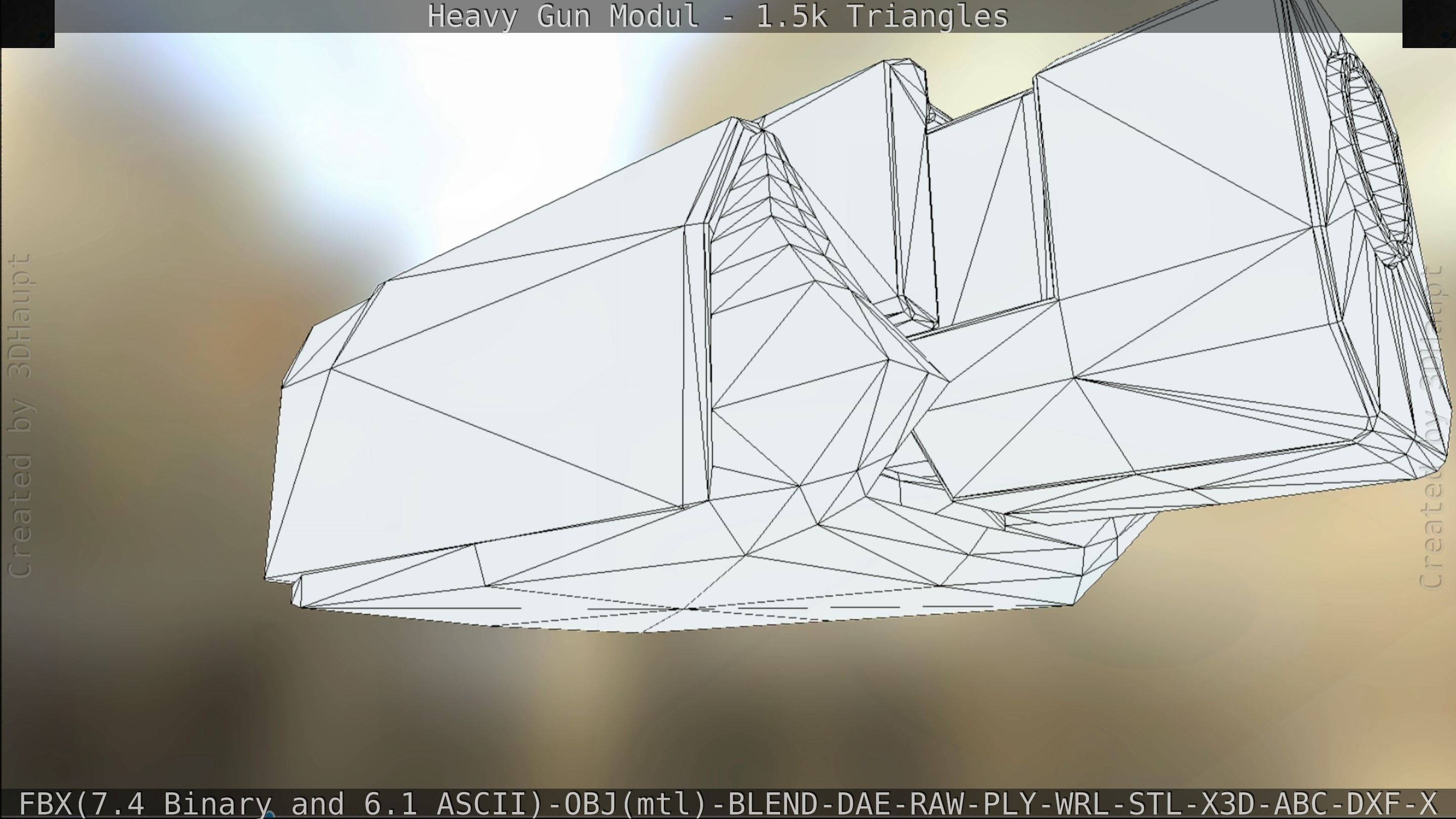 Heavy Gun Modul Animated Low-poly 3D model_118
