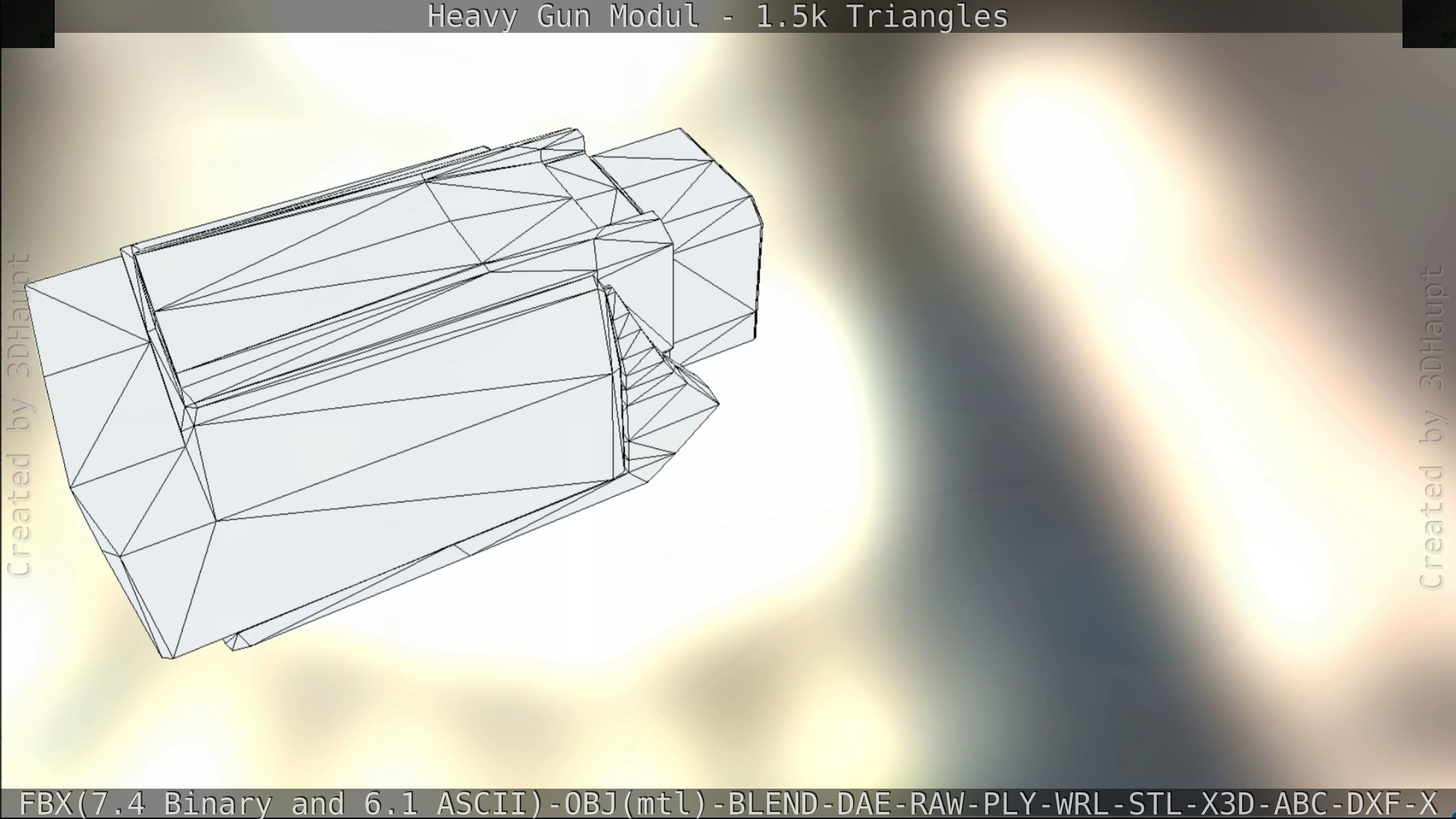 Heavy Gun Modul Animated Low-poly 3D model_111