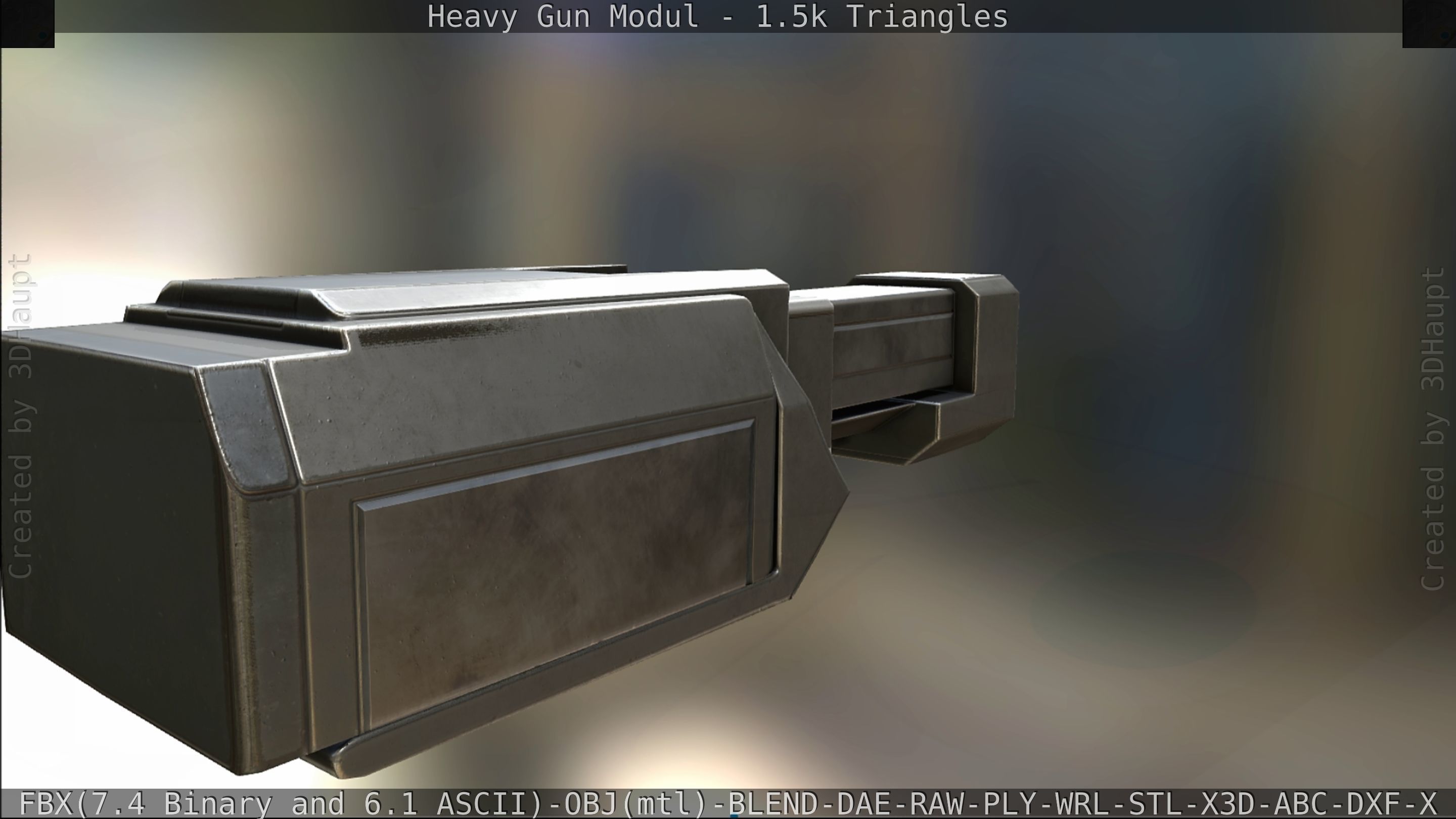 Heavy Gun Modul Animated Low-poly 3D model_295