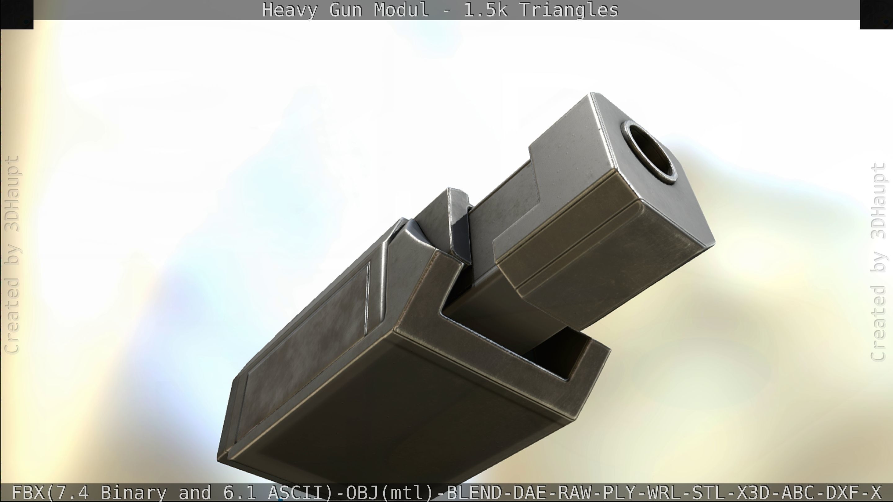 Heavy Gun Modul Animated Low-poly 3D model_341