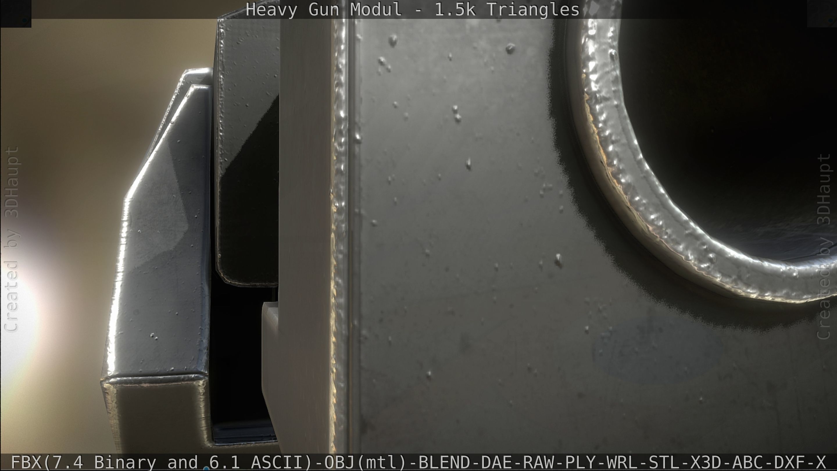 Heavy Gun Modul Animated Low-poly 3D model_47