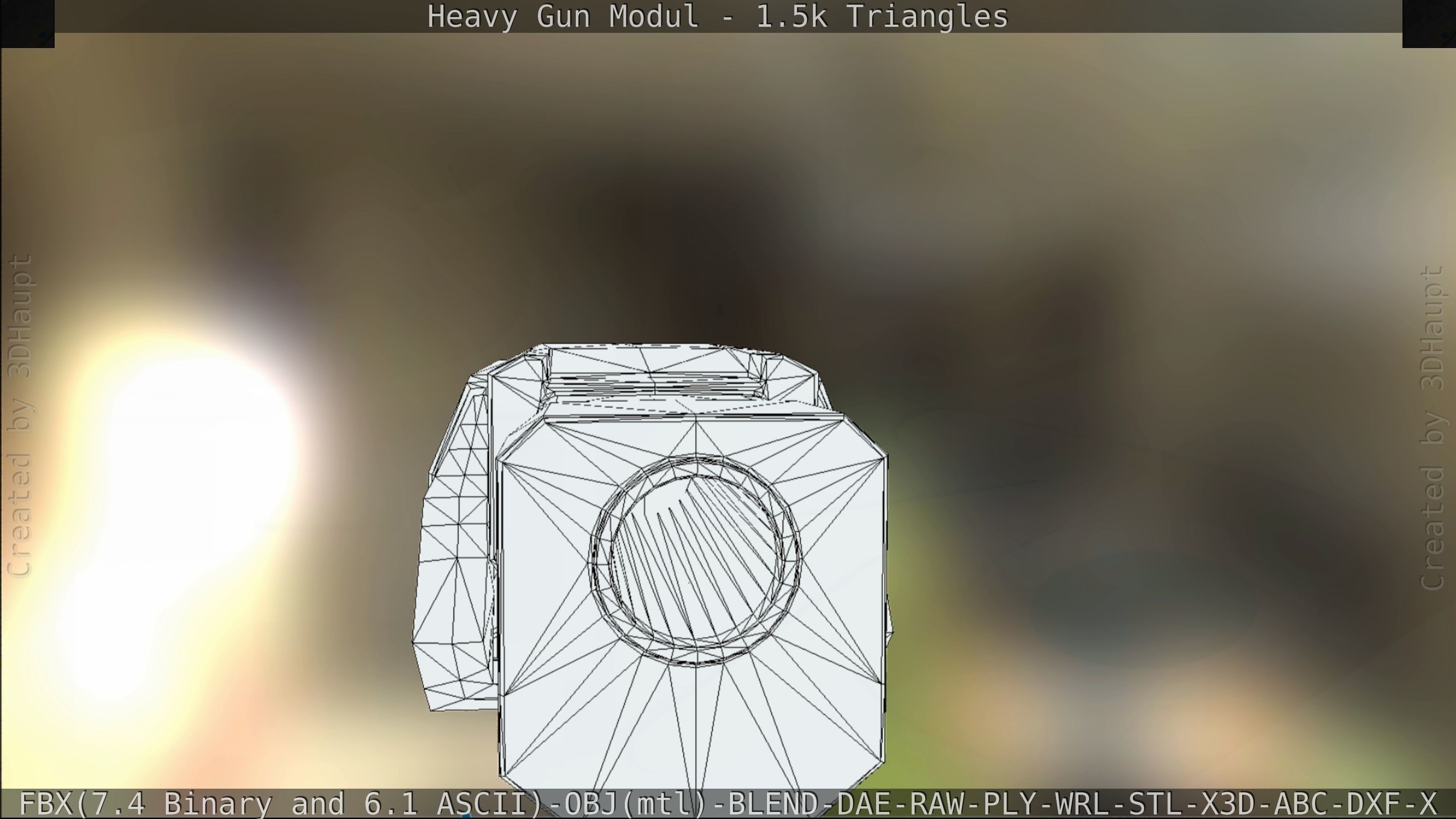 Heavy Gun Modul Animated Low-poly 3D model_121