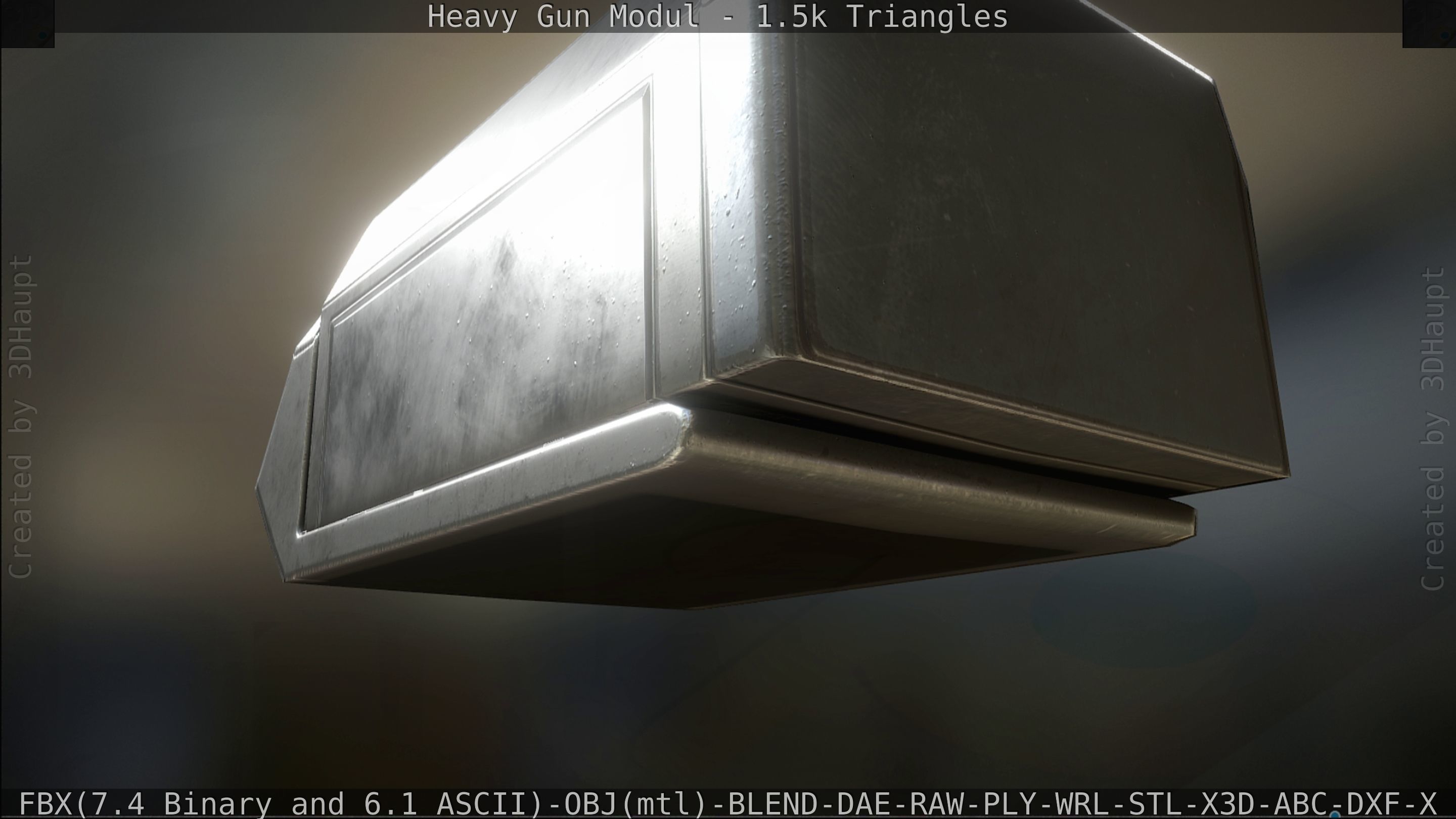 Heavy Gun Modul Animated Low-poly 3D model_85