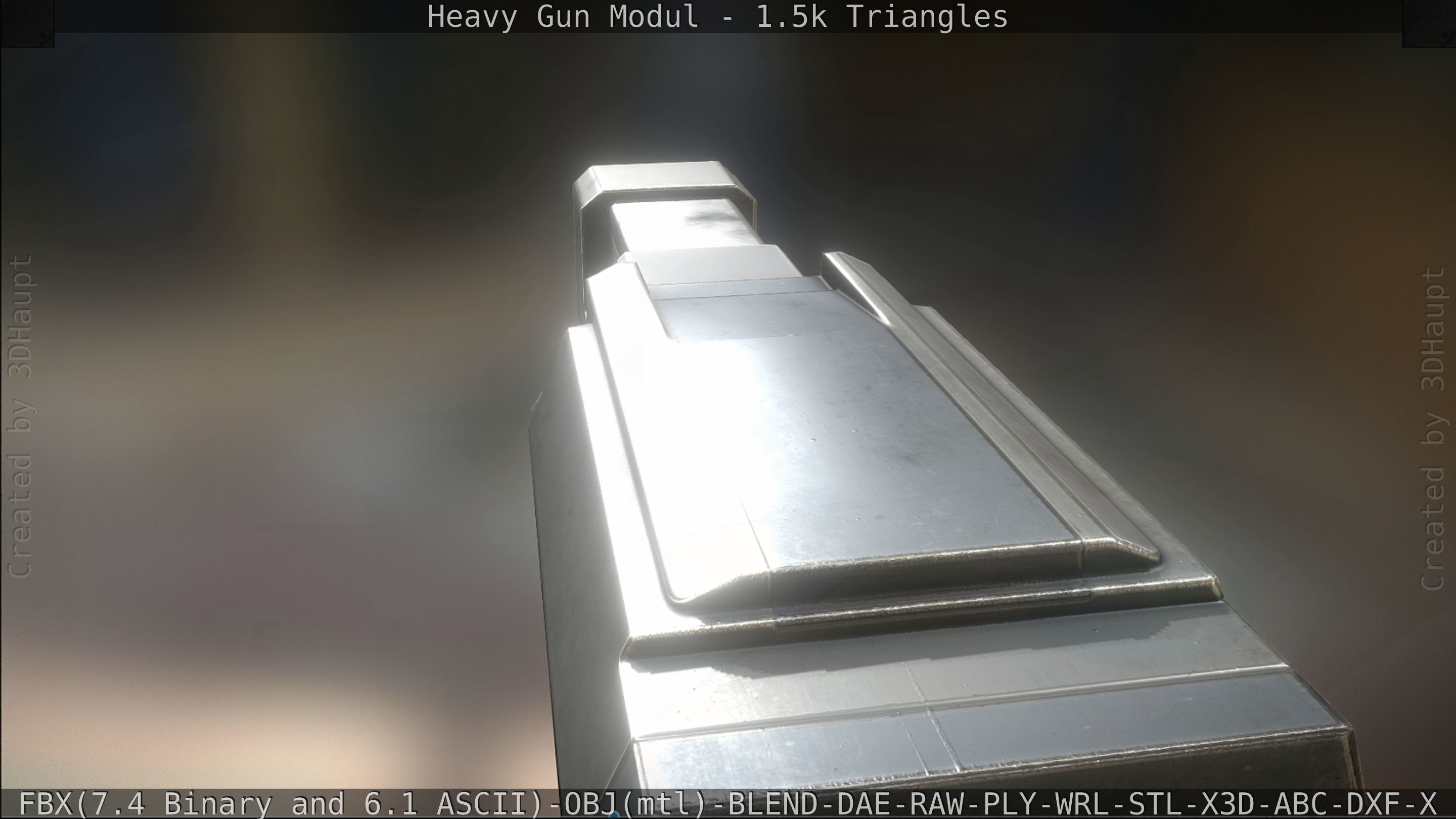 Heavy Gun Modul Animated Low-poly 3D model_75