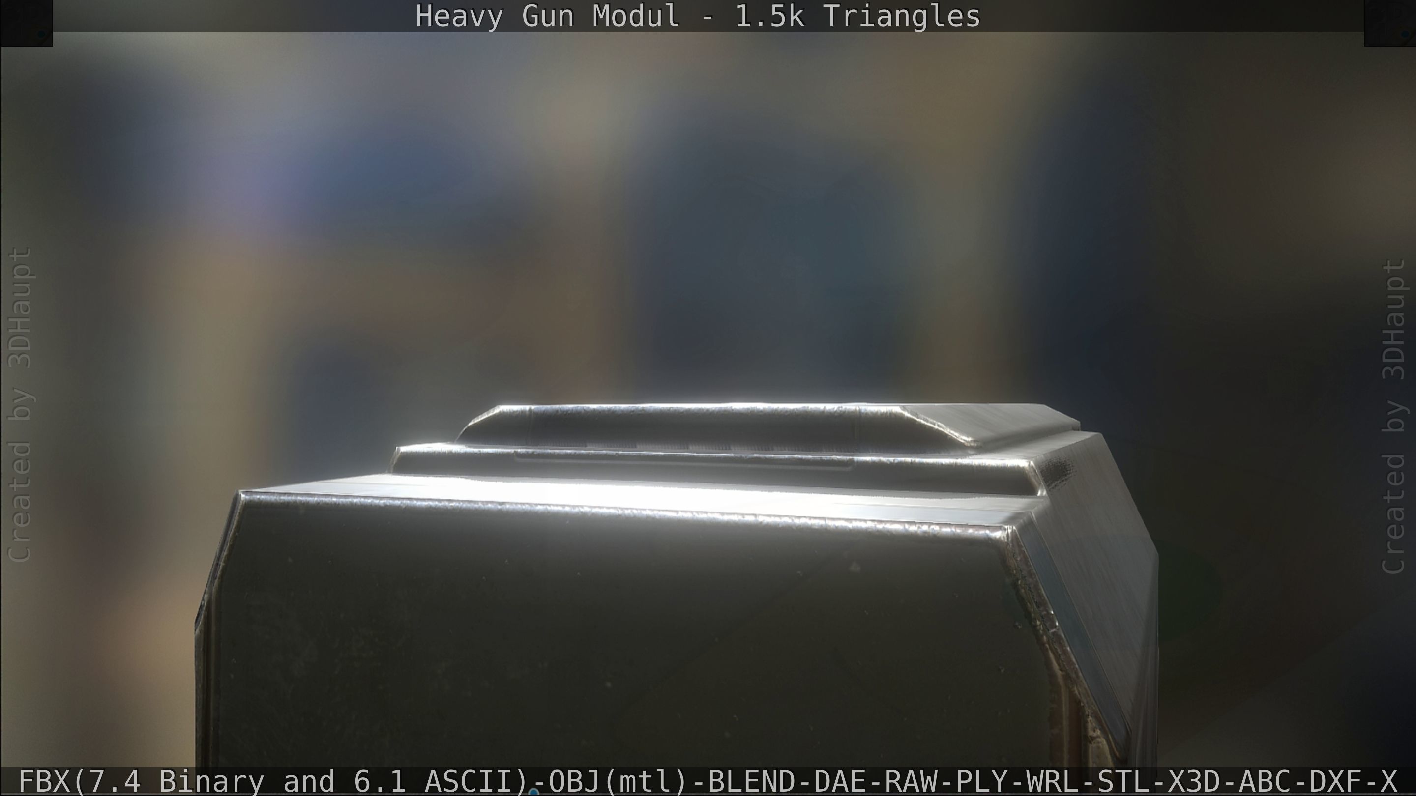 Heavy Gun Modul Animated Low-poly 3D model_74