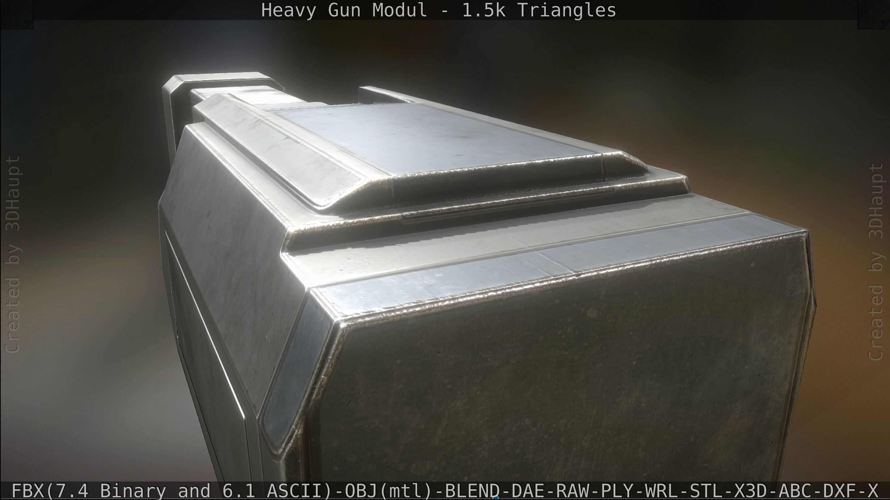 Heavy Gun Modul Animated Low-poly 3D model_78