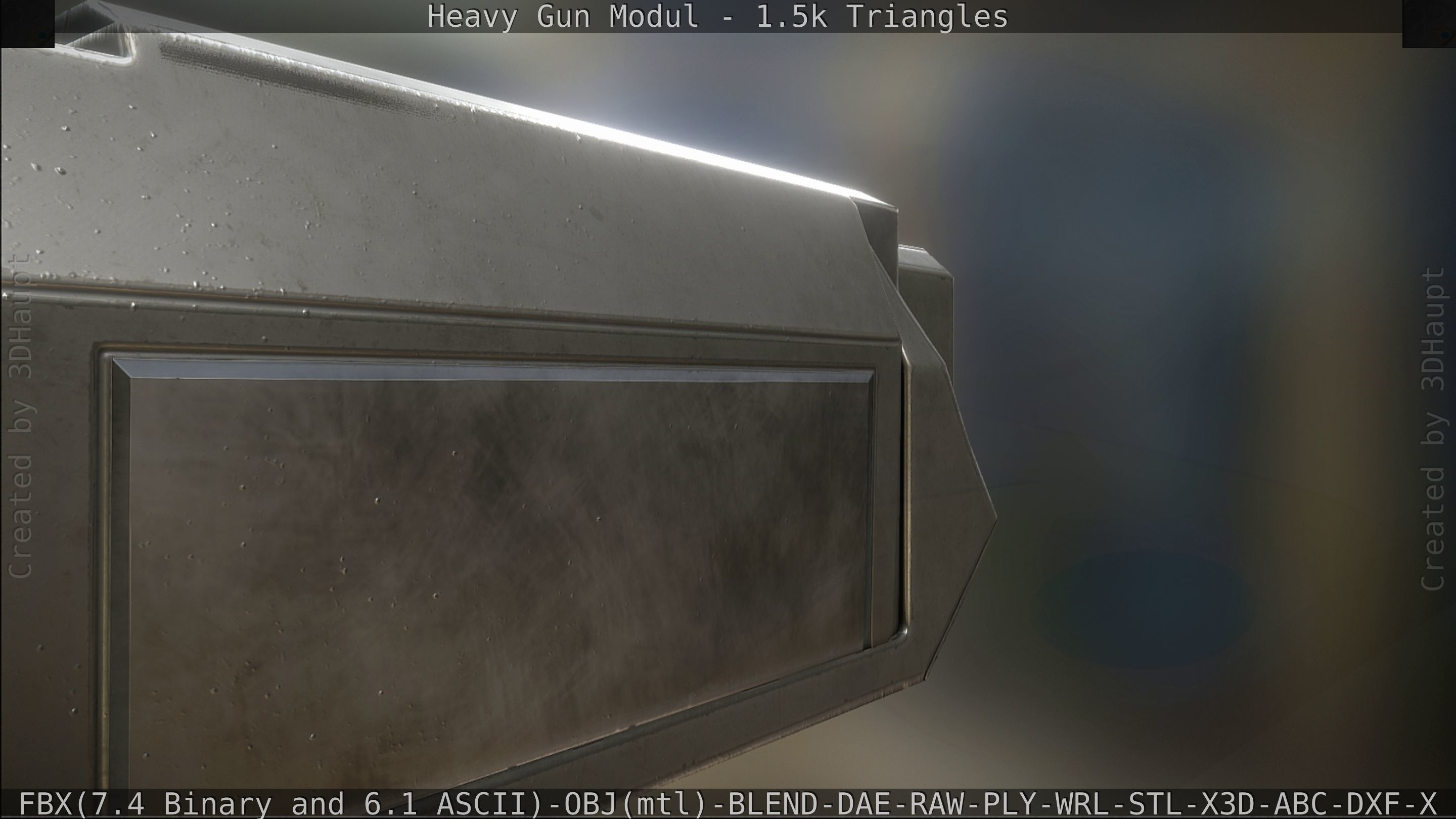 Heavy Gun Modul Animated Low-poly 3D model_67