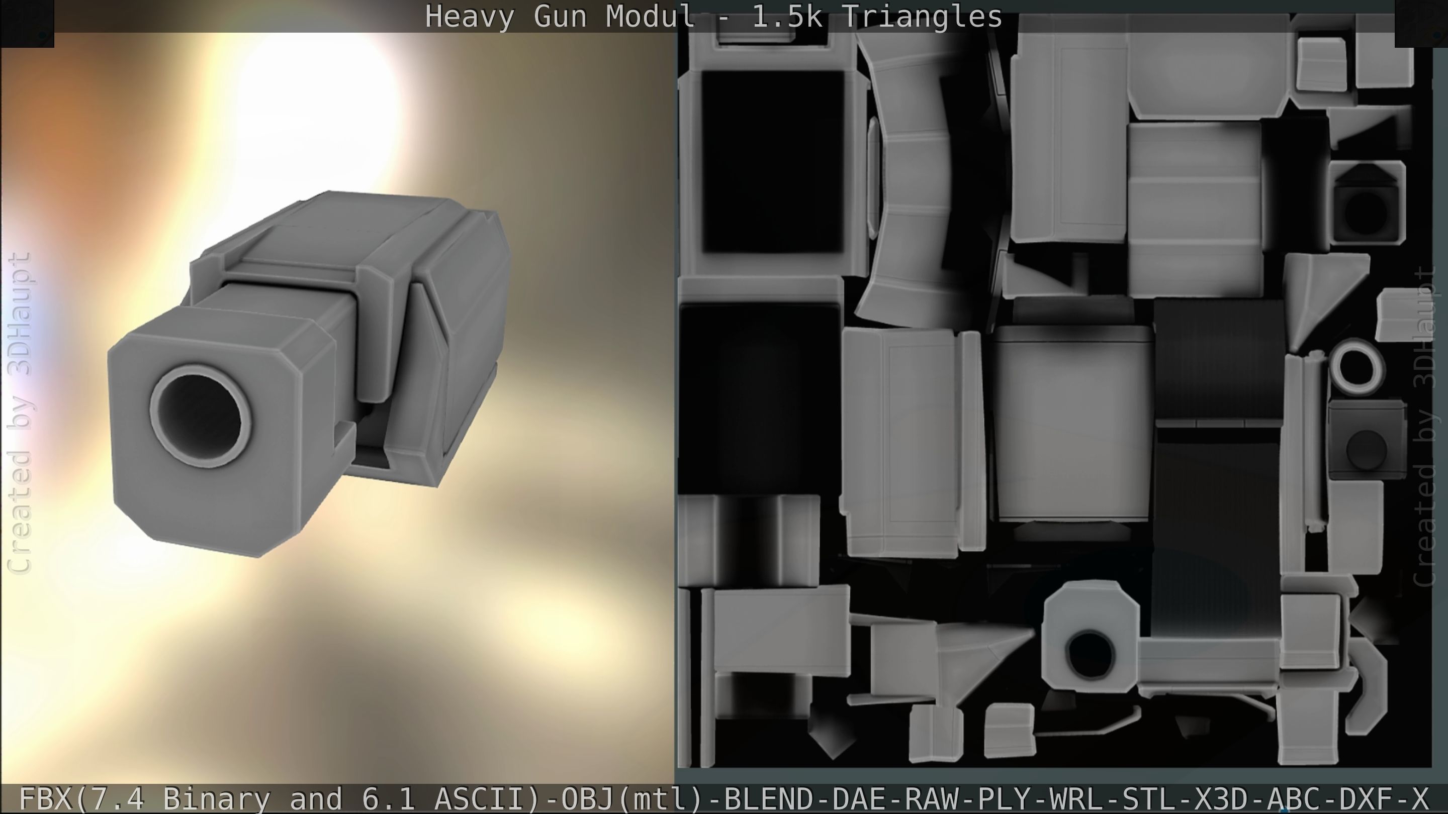 Heavy Gun Modul Animated Low-poly 3D model_208