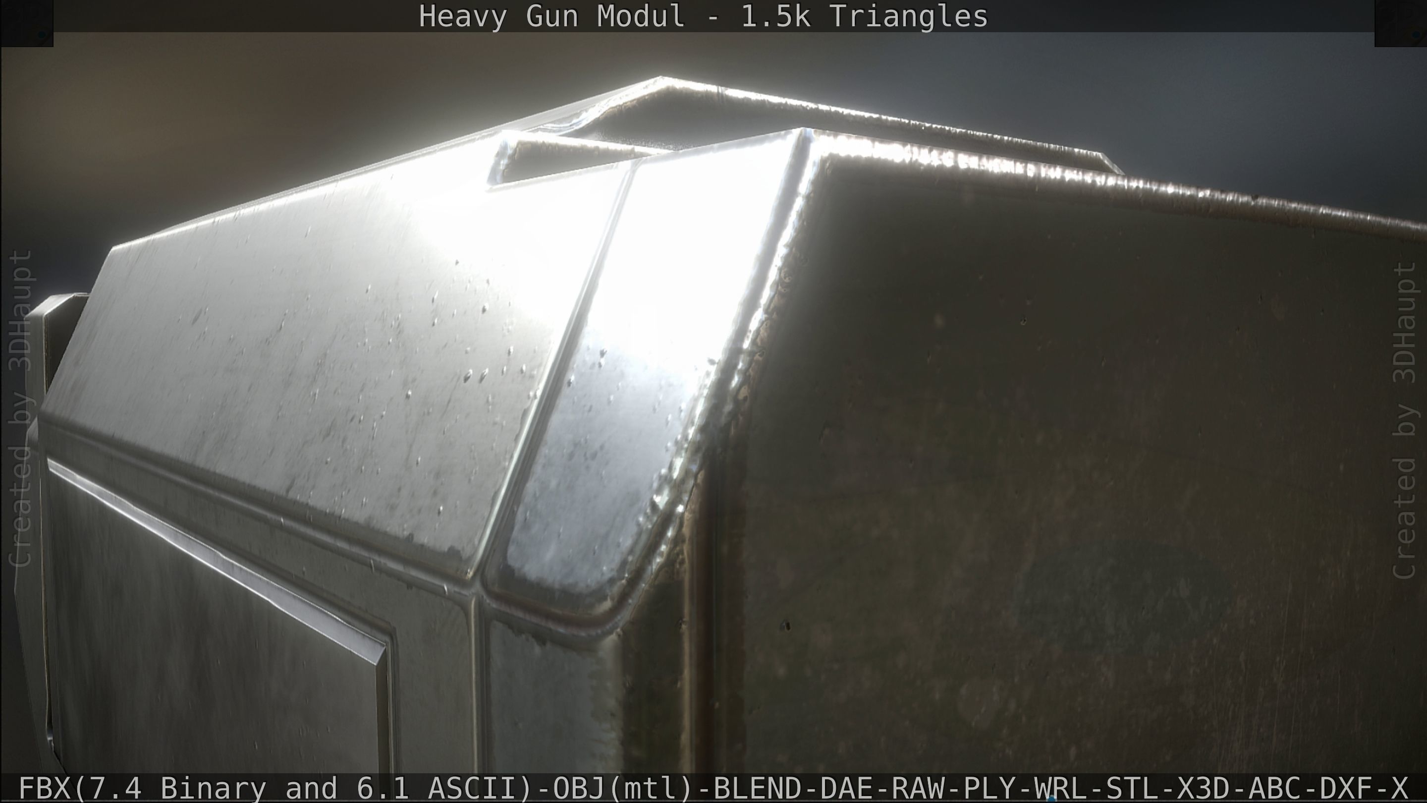 Heavy Gun Modul Animated Low-poly 3D model_82