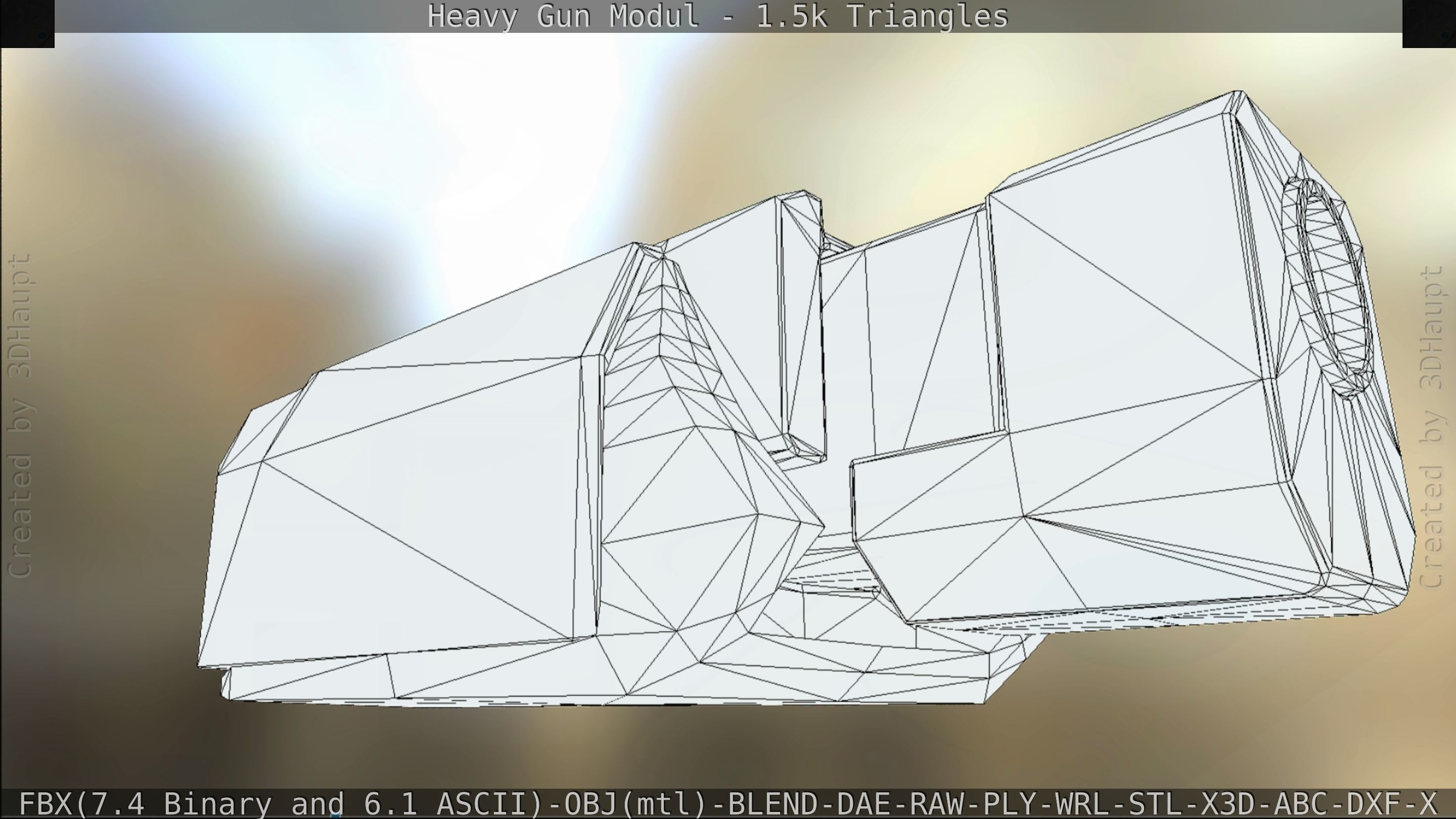 Heavy Gun Modul Animated Low-poly 3D model_119