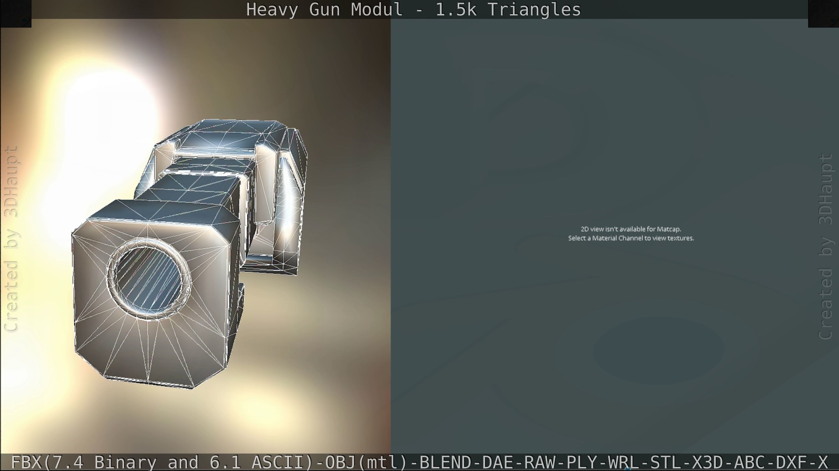 Heavy Gun Modul Animated Low-poly 3D model_228