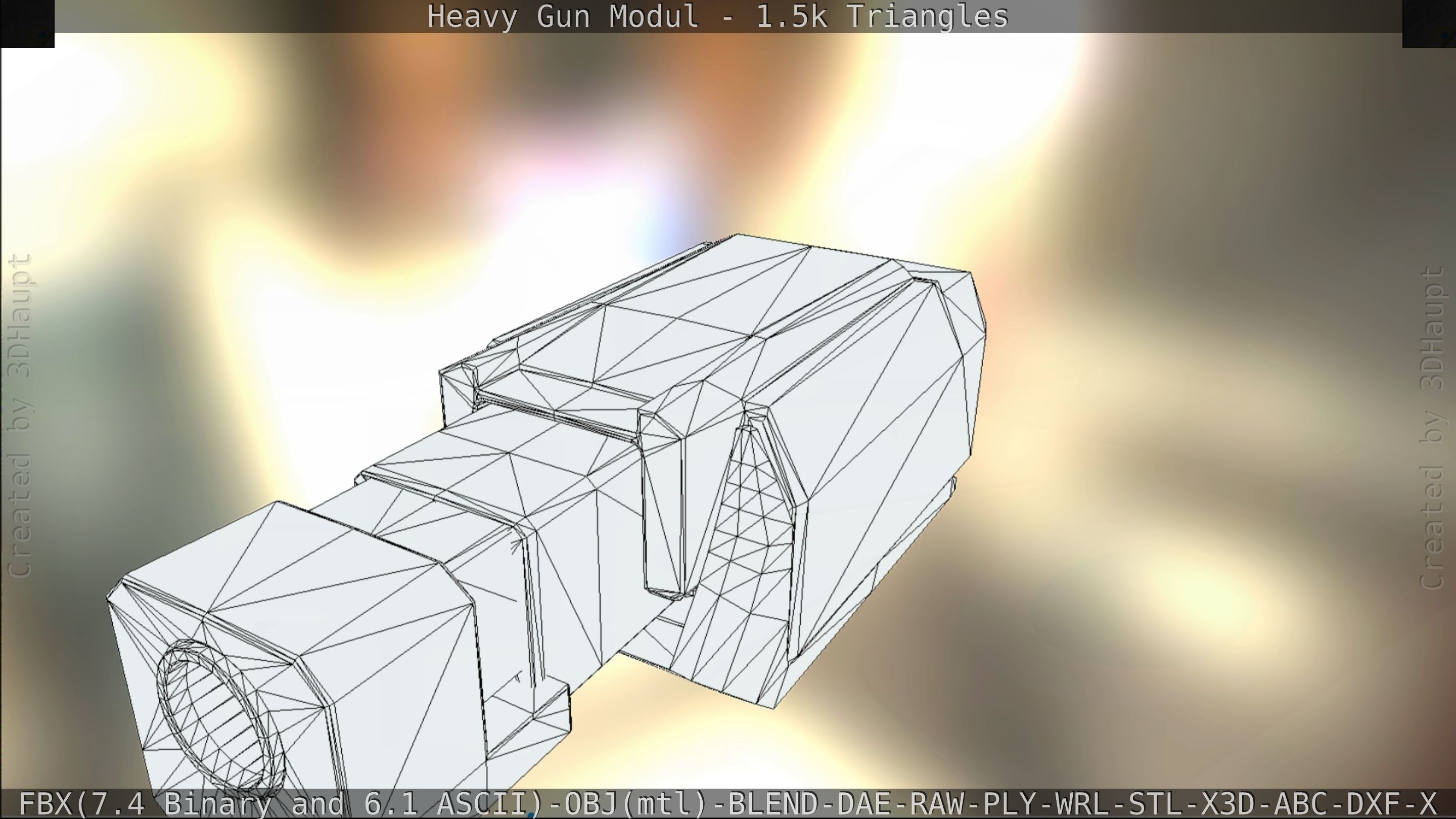 Heavy Gun Modul Animated Low-poly 3D model_123