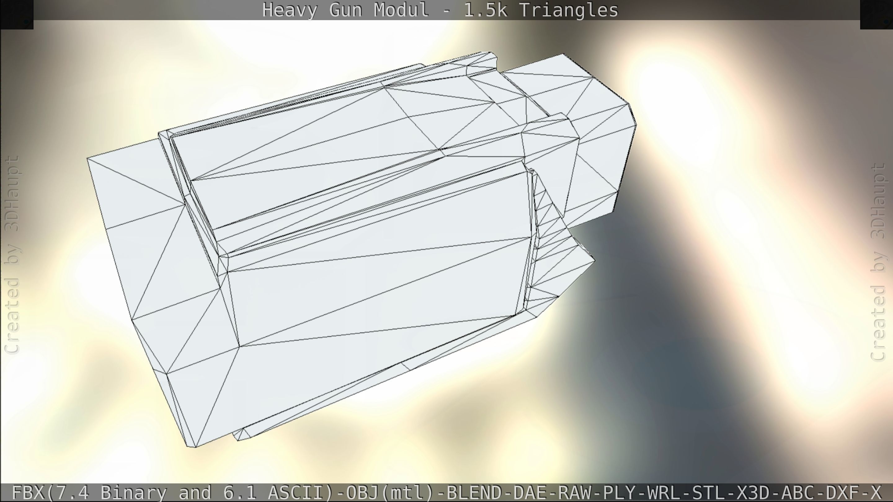 Heavy Gun Modul Animated Low-poly 3D model_112