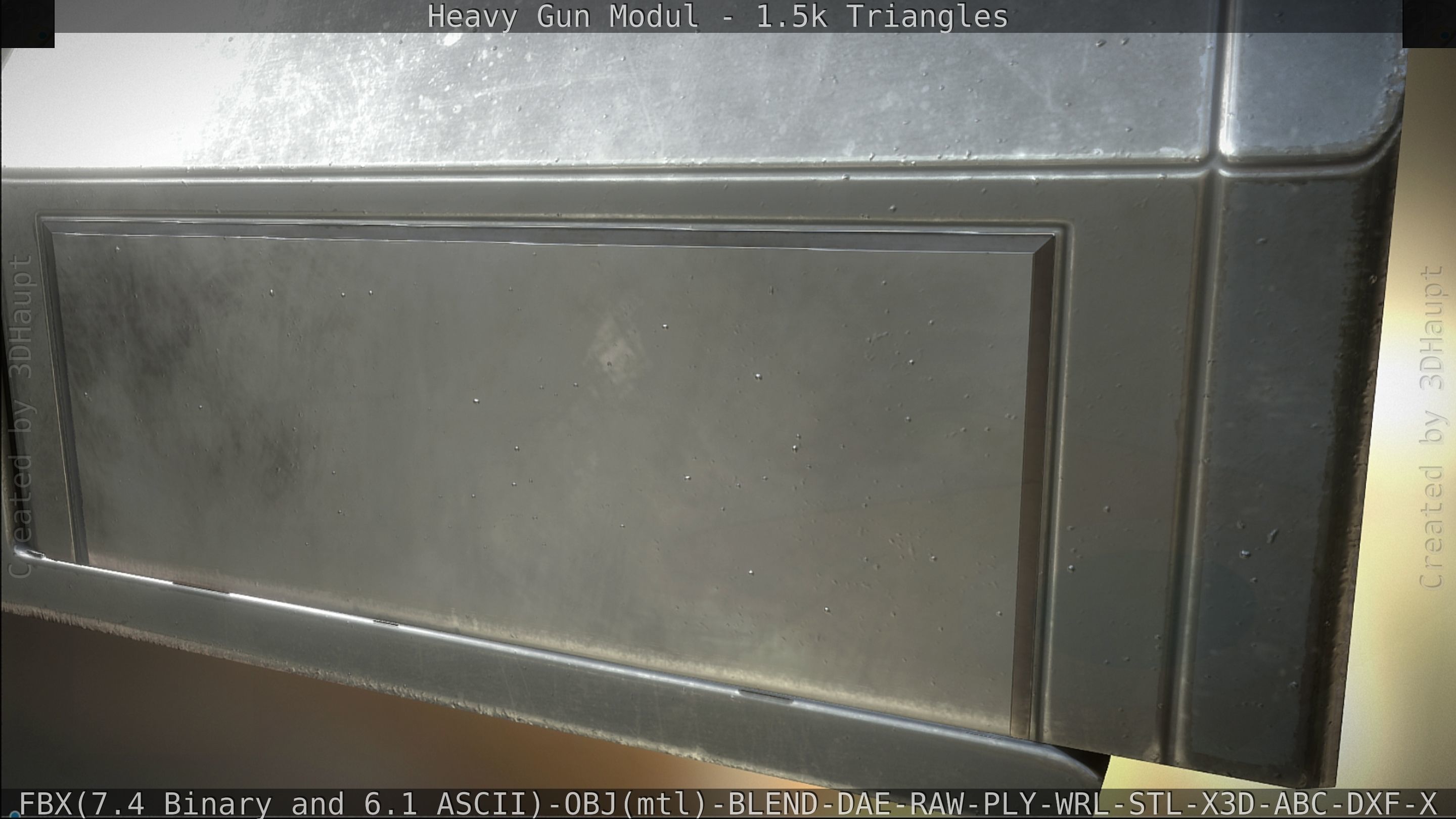 Heavy Gun Modul Animated Low-poly 3D model_92