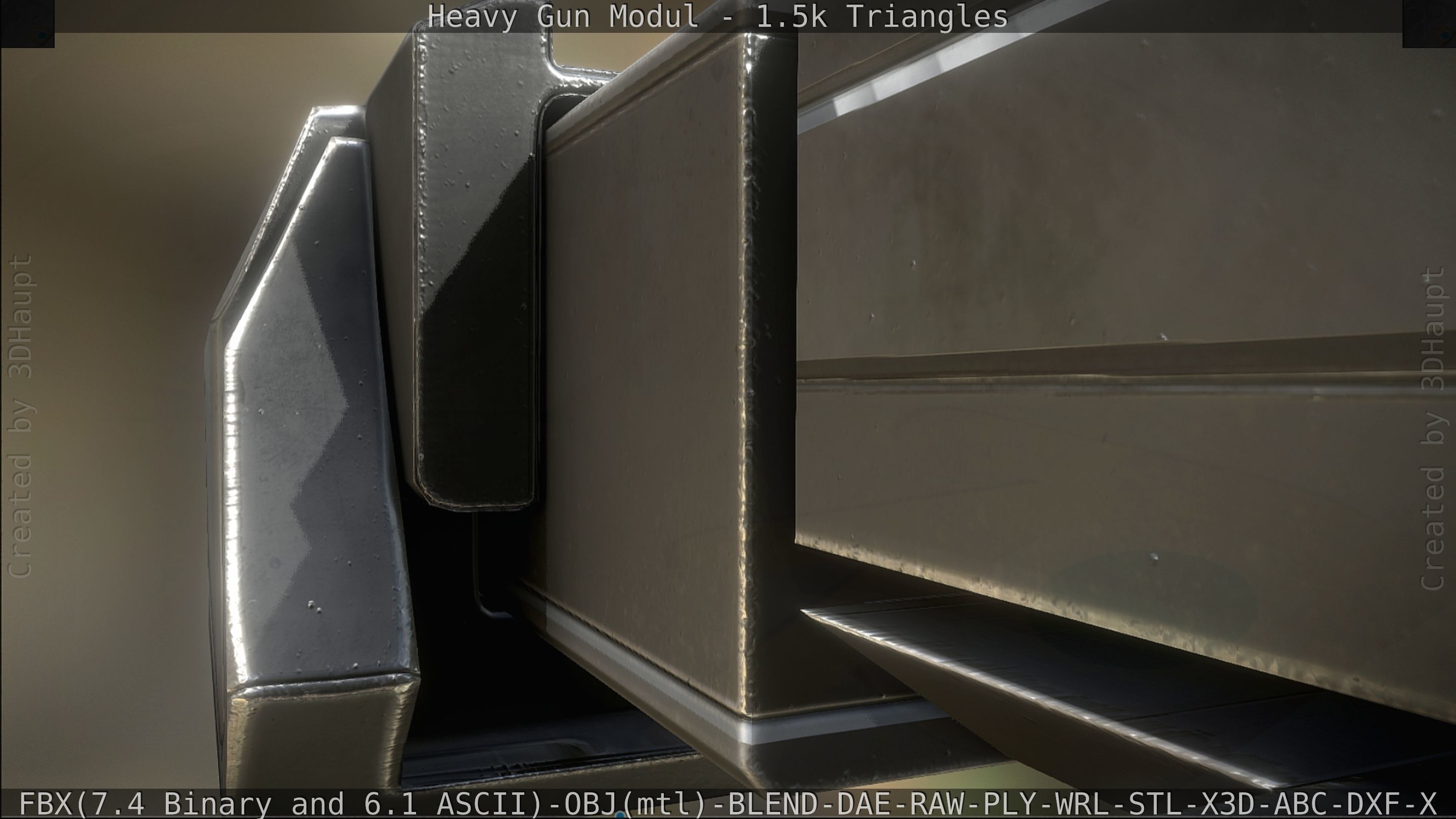 Heavy Gun Modul Animated Low-poly 3D model_52