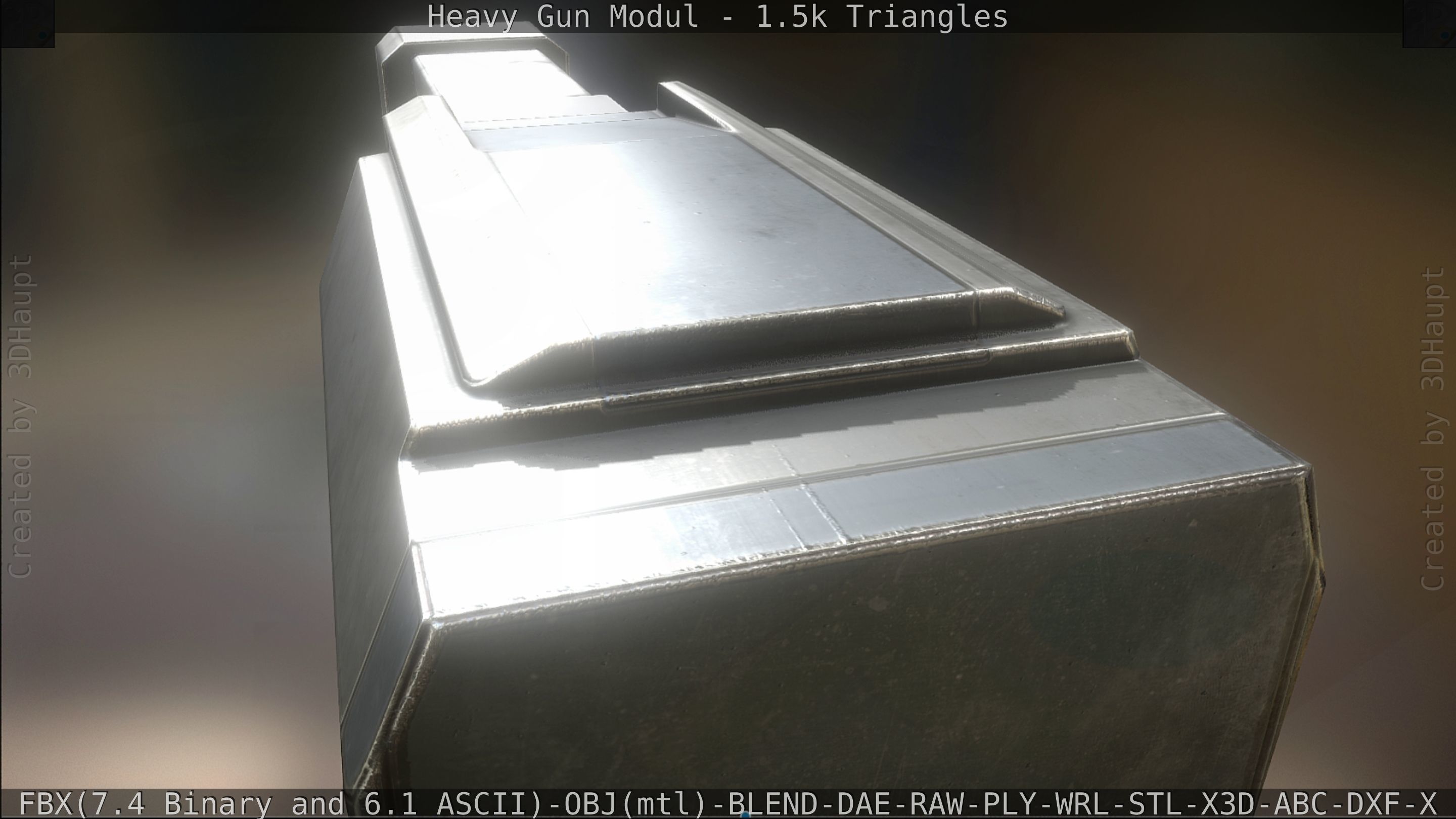 Heavy Gun Modul Animated Low-poly 3D model_77