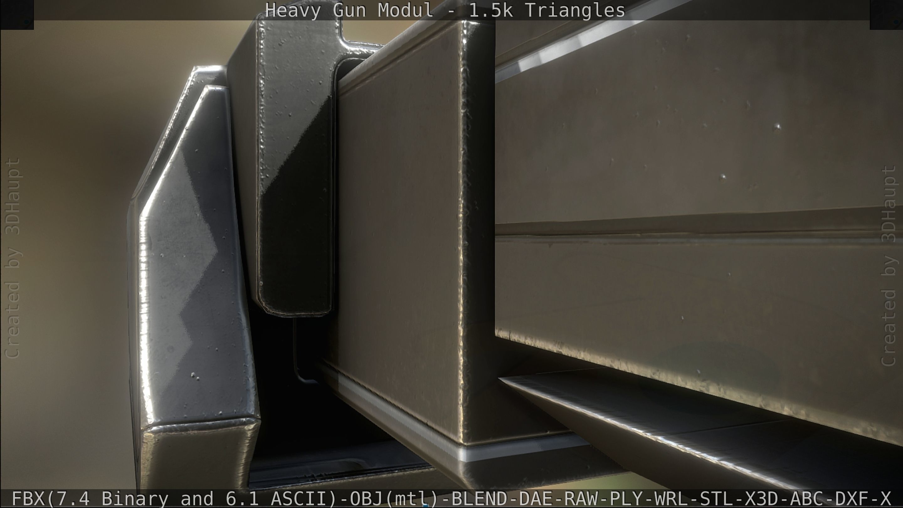 Heavy Gun Modul Animated Low-poly 3D model_53