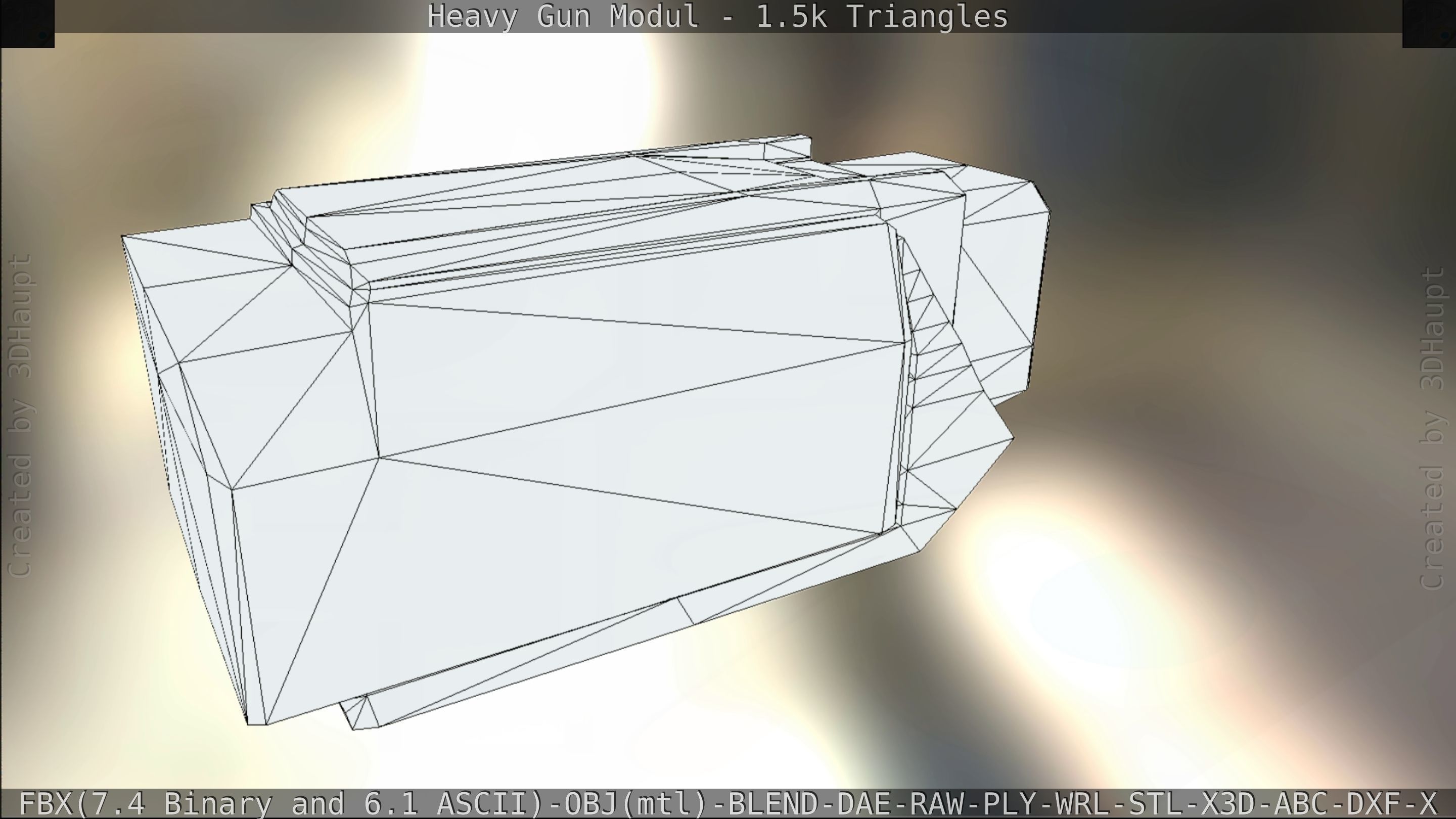 Heavy Gun Modul Animated Low-poly 3D model_113