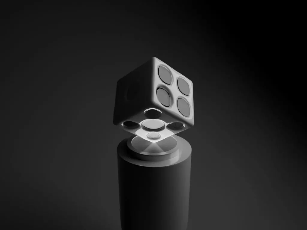 Board Dice Low-poly 3D model_0
